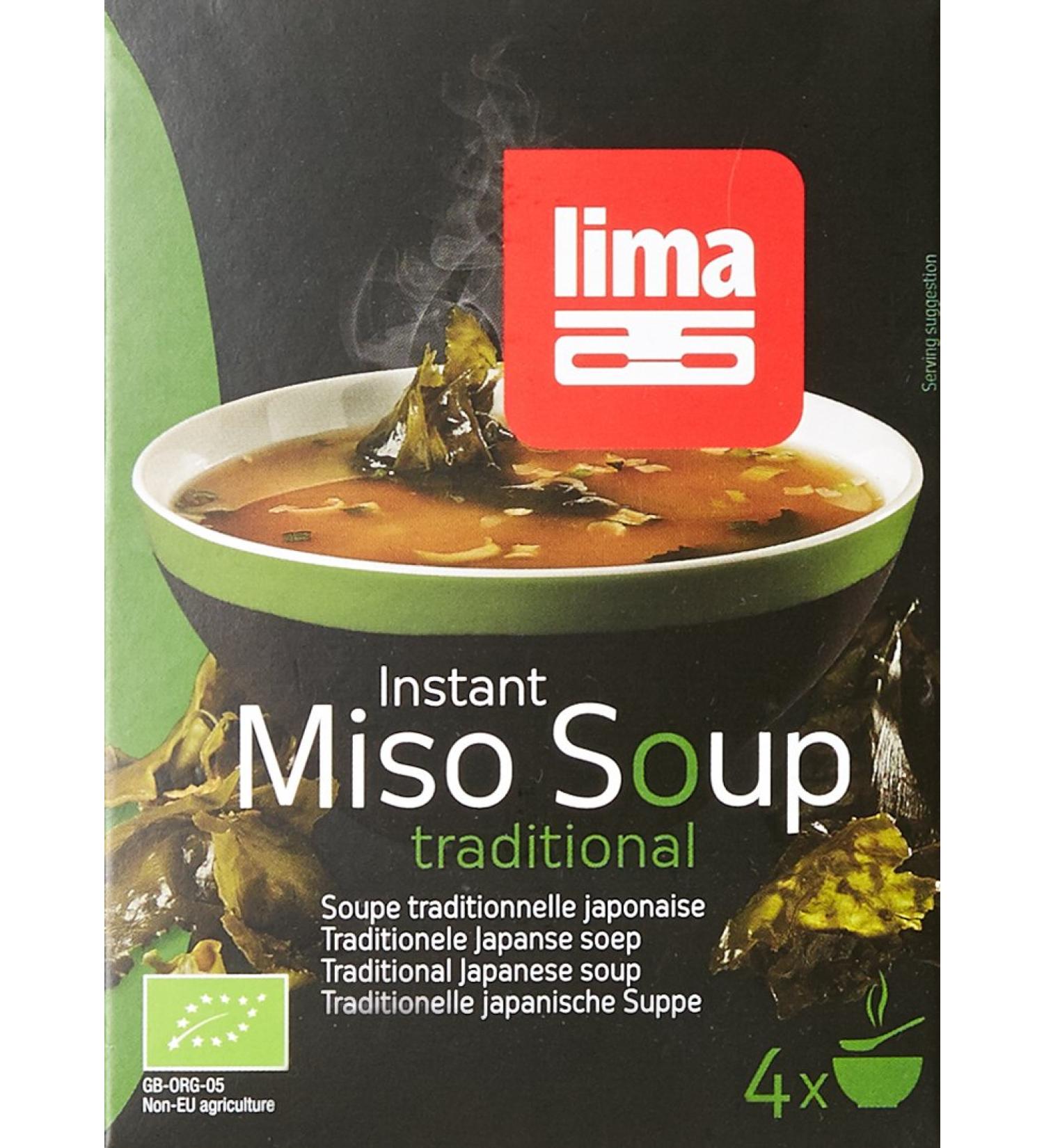 Lima - Instant Miso Soup 4 x 10g - Buy Online on GoSupps.com