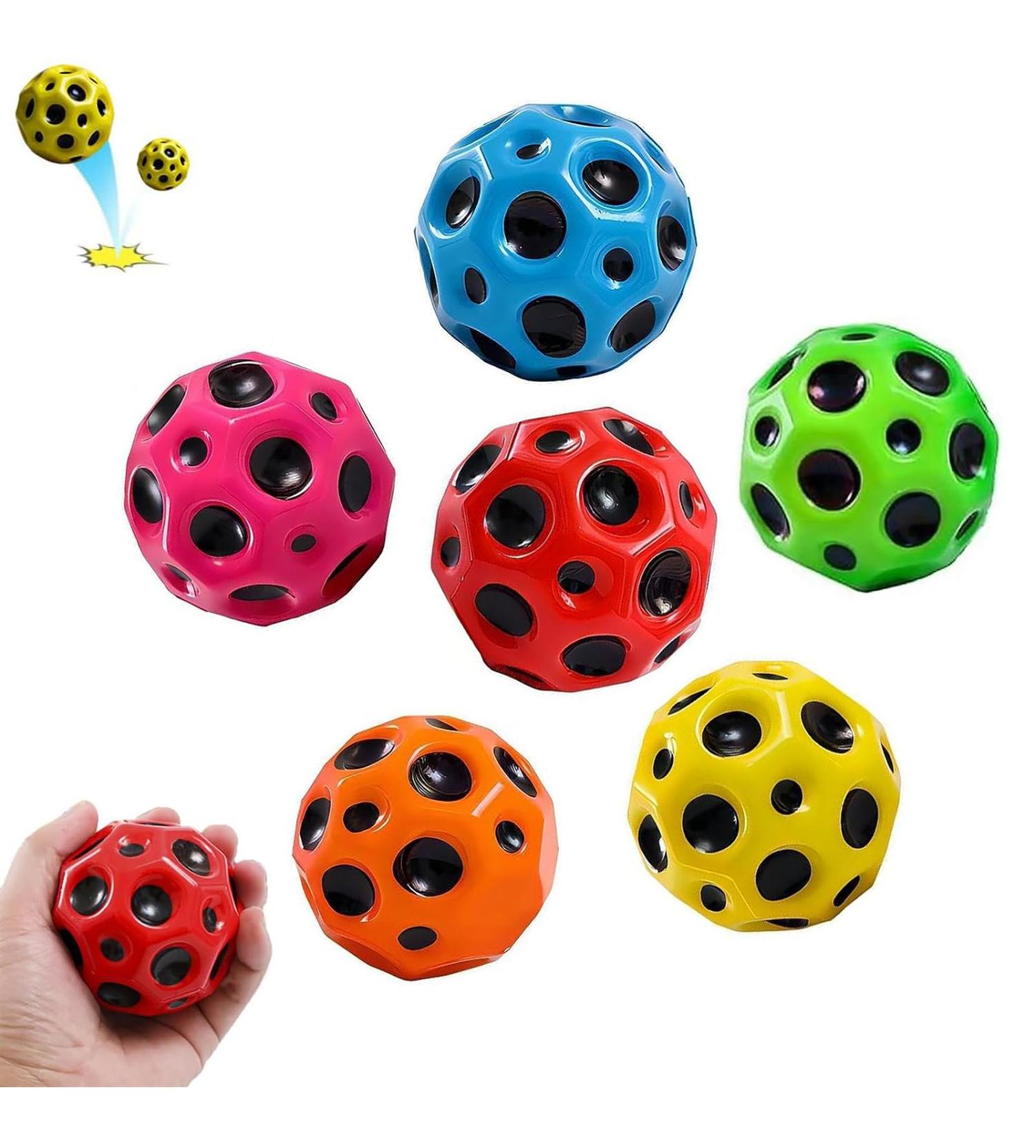 Aomaigad 6-Piece Moon Ball Set | Astro Jump Balls | Mini Bouncing Space Balls | High Spring Gumball Toys - Perfect for Kids! - Buy Online on GoSupps.com