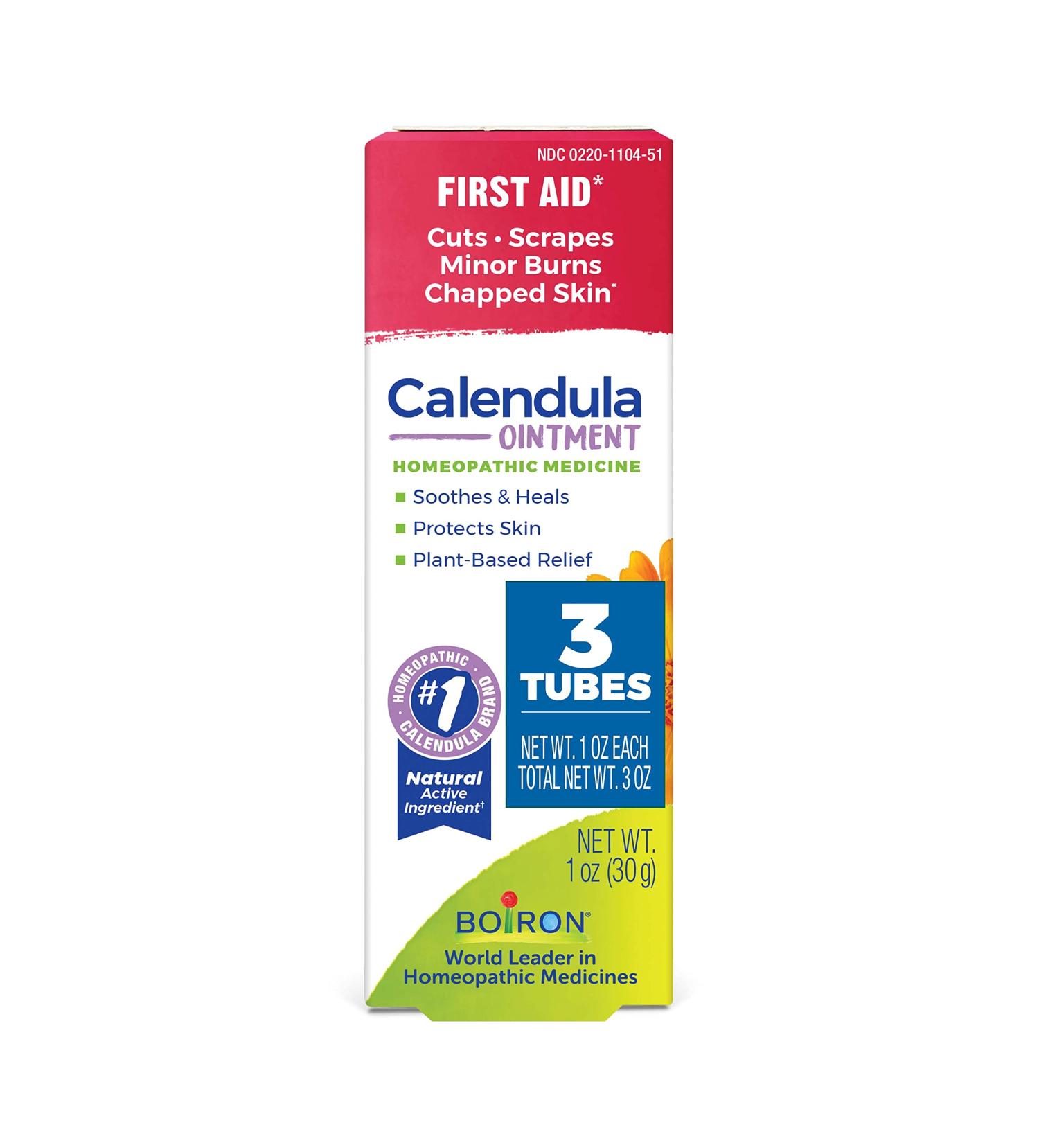 Boiron Calendula Ointment 3 oz (3 Pack) for Minor Burns, Cuts, Scrapes & Insect Bites - Buy Online on GoSupps.com