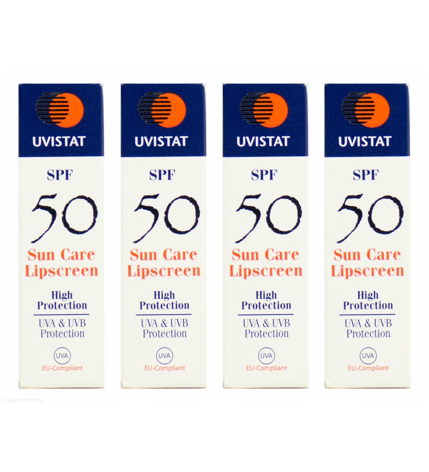 Multibuy 4x UVISTAT SPF 50 Lipscreen - 5g | Sun Care Lip Balm - Buy Online on GoSupps.com