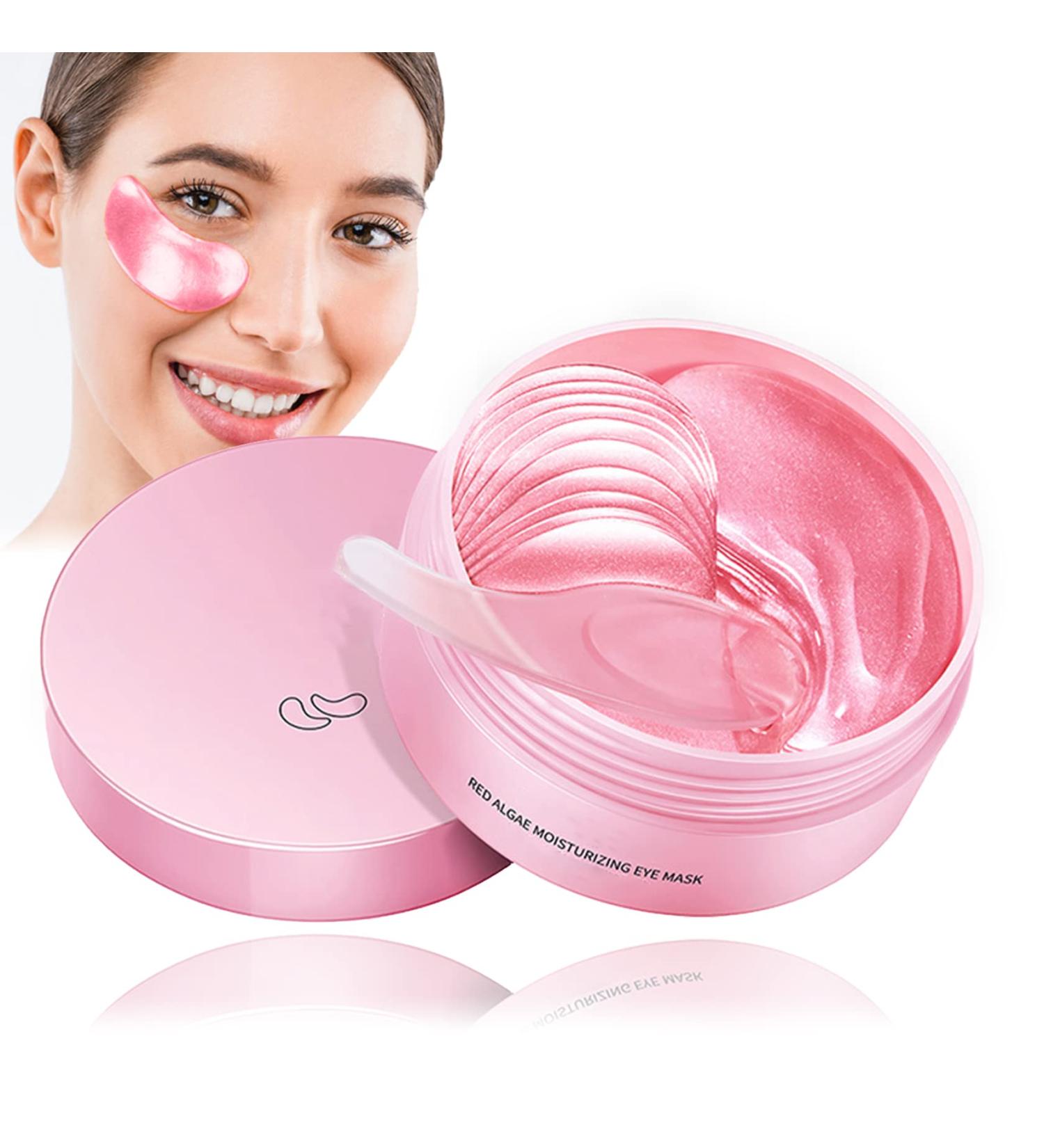 Under Eye Patches 60 Pcs - Pink Eye Mask for Puffy Eyes, Dark Circles, Wrinkles, and Bags - Hydrating and Firming Eye Care Treatment for Women and Men - Buy Online on GoSupps.com