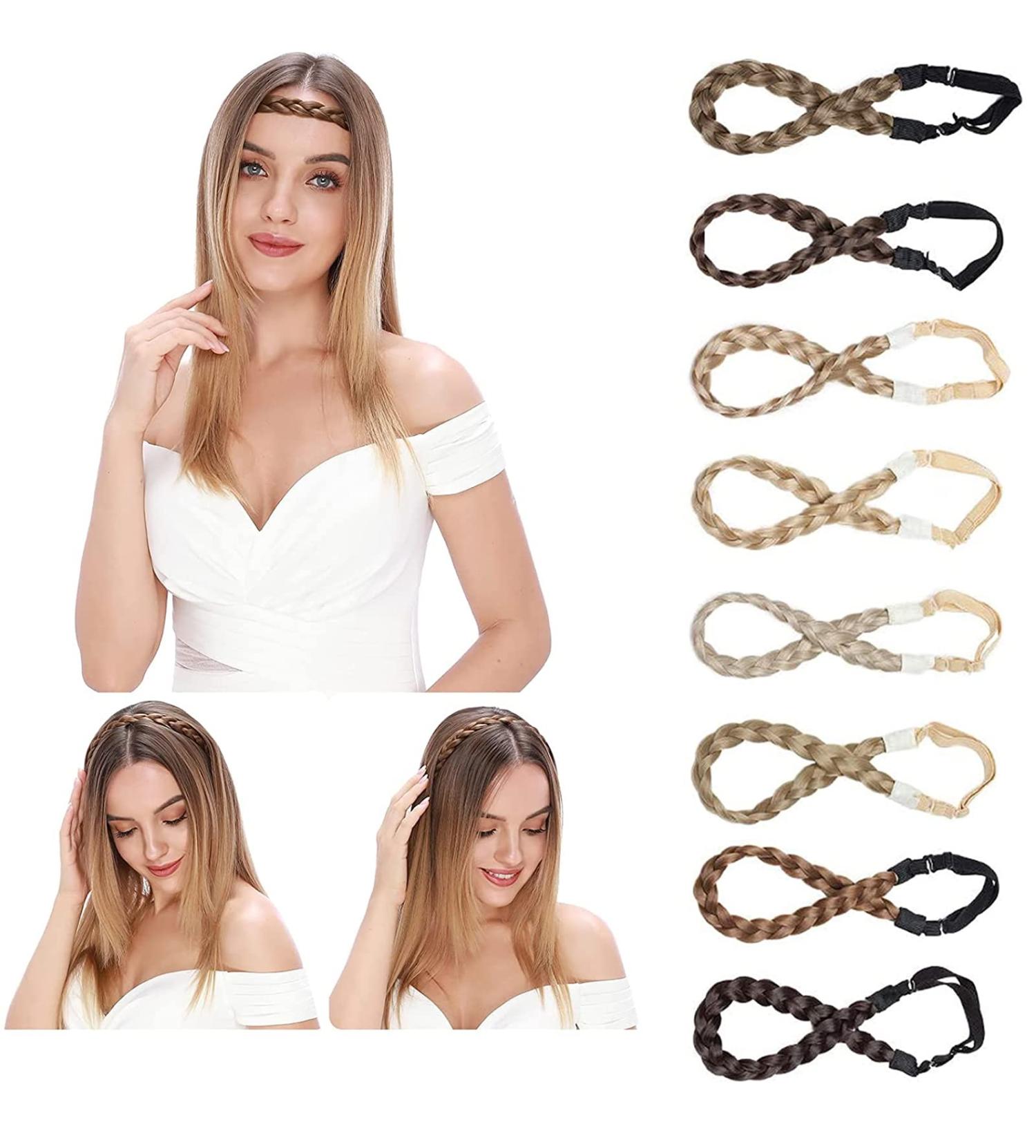 Shop Silk-Co Women's 3 Strand Blonde Hair Band | Vintage Braided Headband & Hair Extensions - Buy Online on GoSupps.com