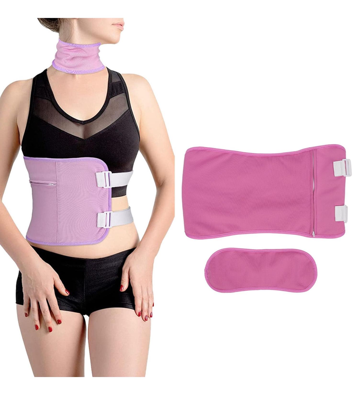 2 Piece Organic Castor Oil Pack Set - Adjustable Reusable & Washable Waist & Neck Packs in Purple | Shop Now for International Shipping - Buy Online on GoSupps.com