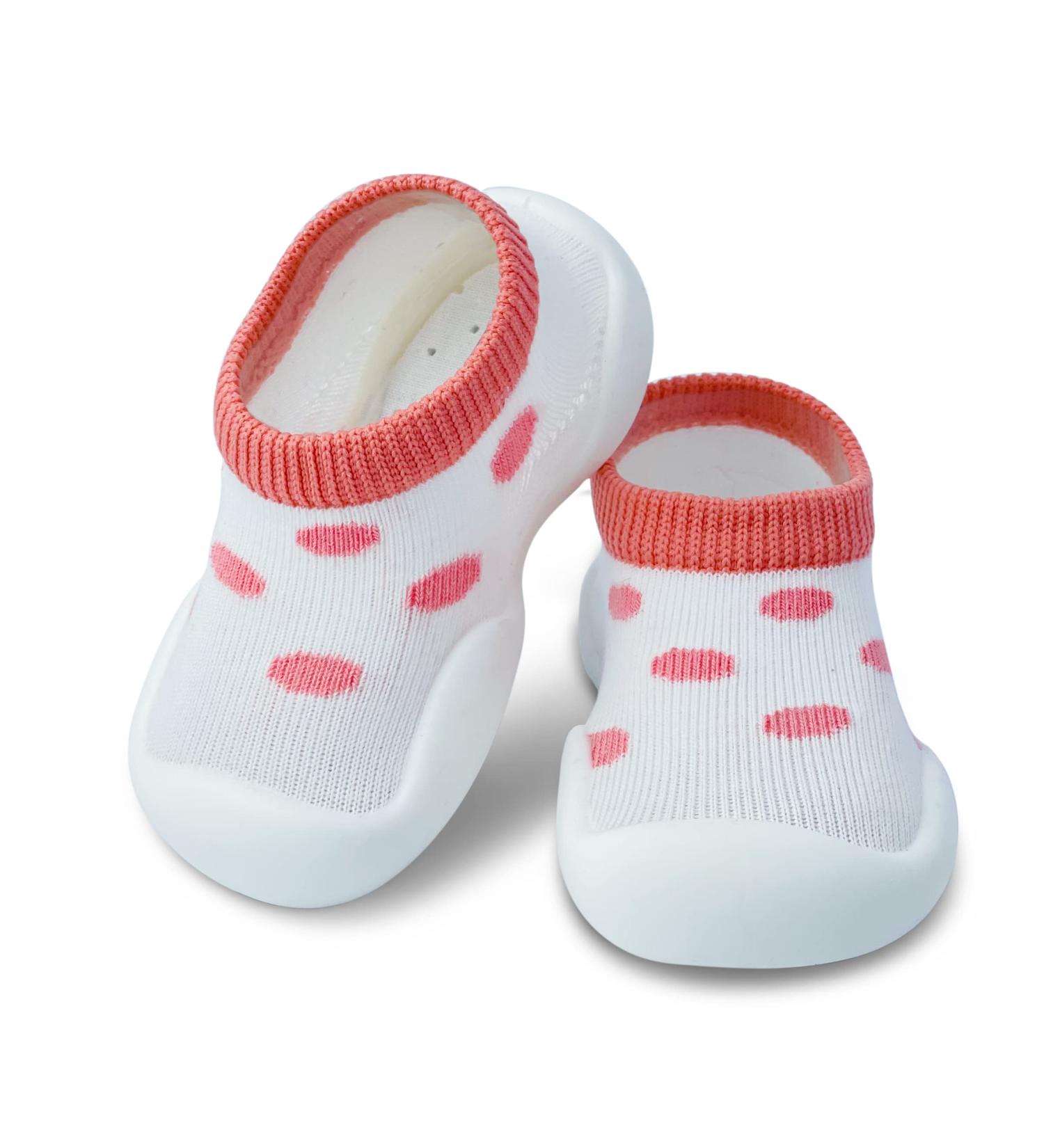 Dookeh Baby Shoes | Soft Sole First Walking Sneakers for Boys and Girls | Toddler Infant Sock Shoes | 2-3 Years | Pink Leopard Print - Buy Online on GoSupps.com