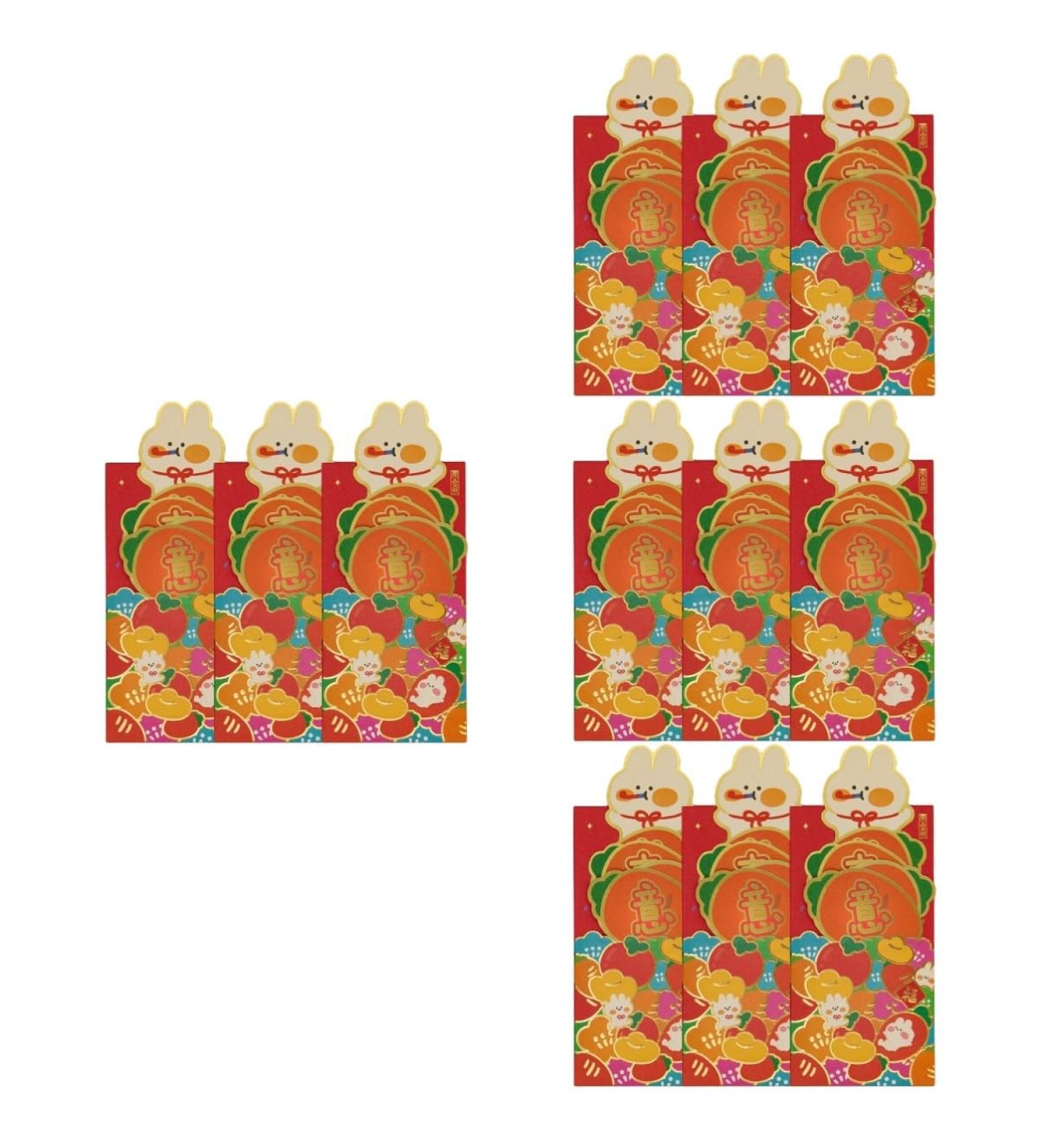 Amosfun 12 Pcs 2023 Red Envelope Lai See Hong Bao Birthday Money Pockets Cash Envelopes Wedding Red Pocket Rabbit Year Red Packets Lucky Money Packets Wedding Money Year Red Envelope Paper - Buy Online on GoSupps.com