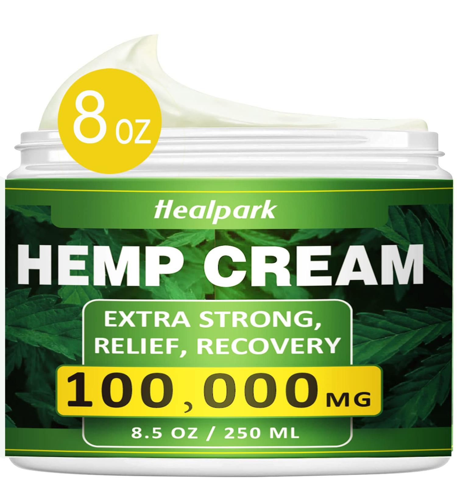 Natural Hemp Cream with Arnica, MSM, Turmeric, Emu Oil, Menthol, Aloe - 8 fl oz for Pain Relief in Muscles, Joints, Lower Back, Knees, Neck, Fingers, Elbows - Buy Online on GoSupps.com