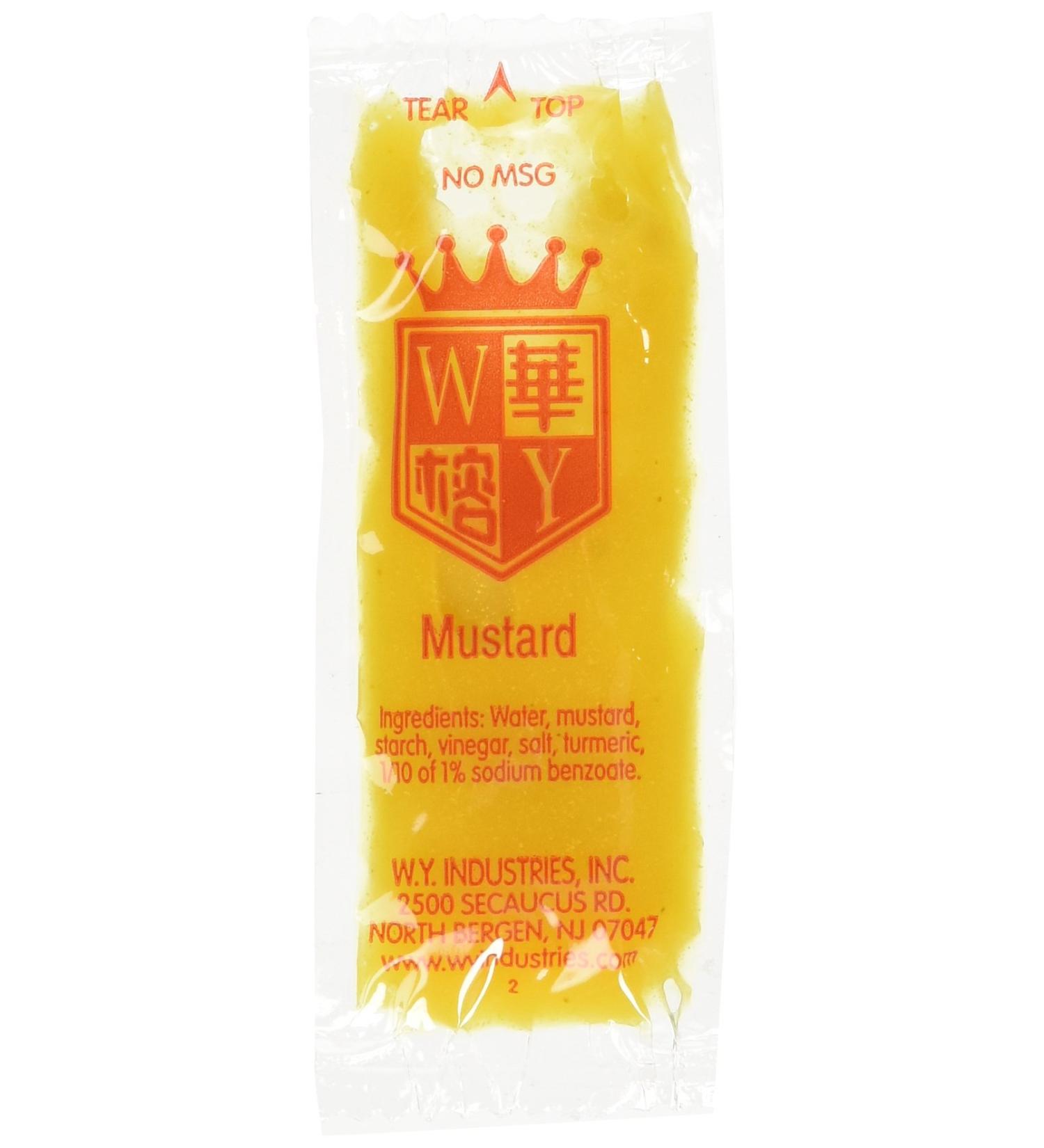 W.Y 50 Packages Chinese Mustard Packets, 10 Count (Pack of 6)