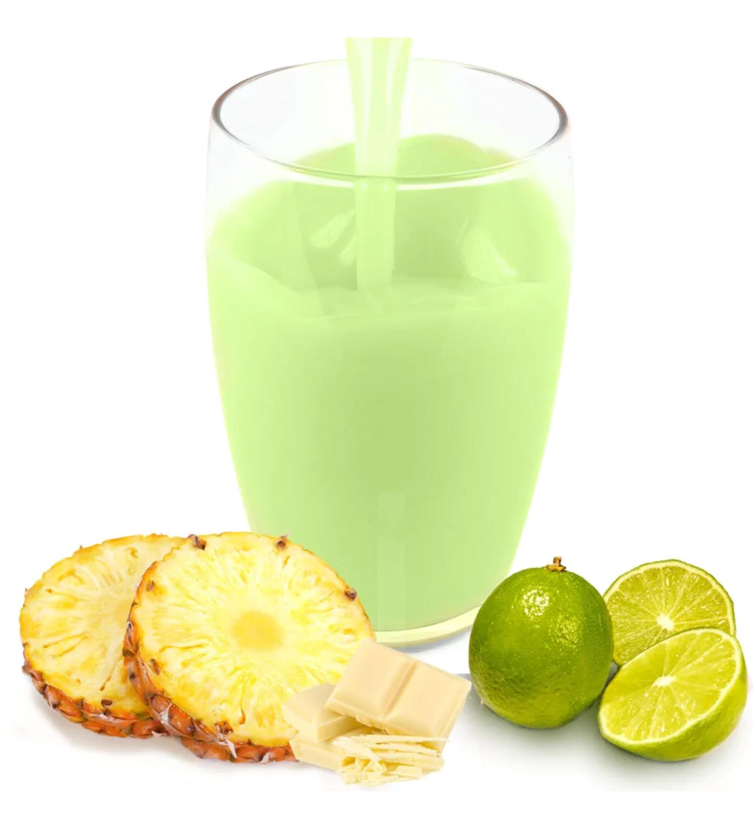 Luxofit pineapple lime white chocolate isotonic beverage powder L-carnitine electrolyte drink quick and simple preparation natural dyes (1 kg)