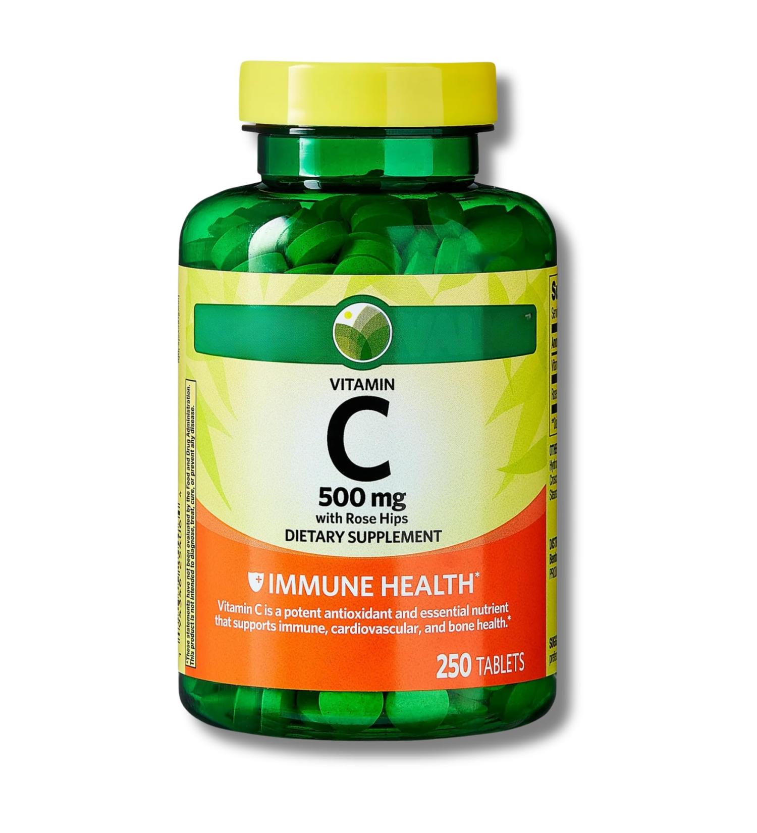 KP+ Vitamin C 500 mg with Rose HIPS | Immune & Antioxidant Support | 250 Tablets | Supports Collagen Skin & Bone Health | Dietary Supplement | Non-GMO | Gluten Free | Pack of 1 - Buy Online on GoSupps.com