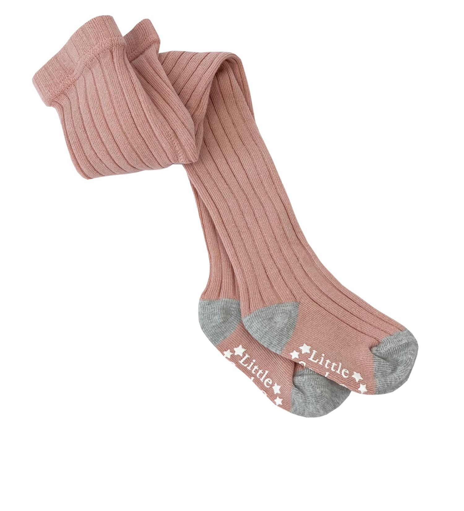 Non-Slip Ribbed Toddler Tights | Cosy Winter Warm Anti-Skid Girls Tights 1-2 Years | Shell Pink - Buy Online on GoSupps.com