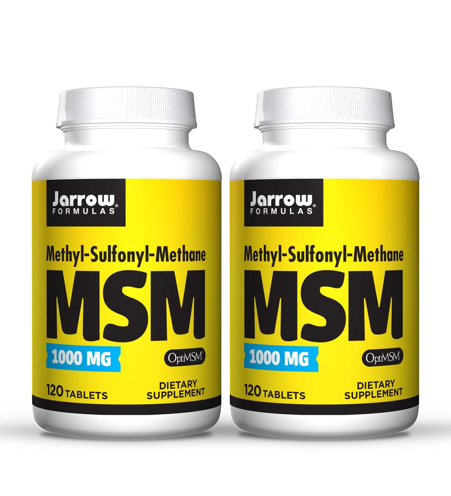 Jarrow Formulas MSM 1000 mg - 120 Tablets for Joint Health & Pain Relief - Buy Online on GoSupps.com