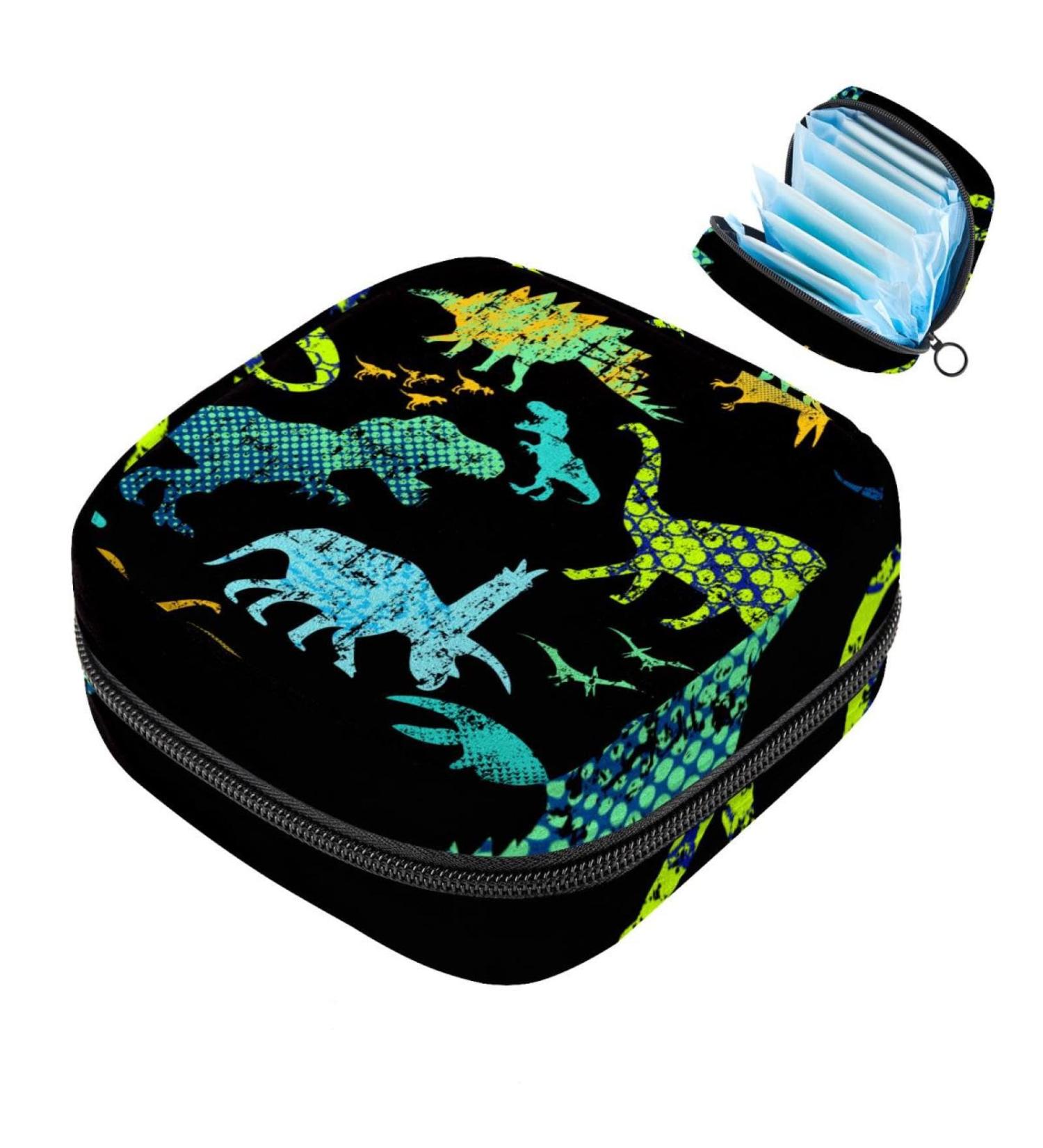 Portable Storage Bags for Women's Bandages Dinosaurs & Menstrual Products Perfect for School & Office - Buy Online on GoSupps.com