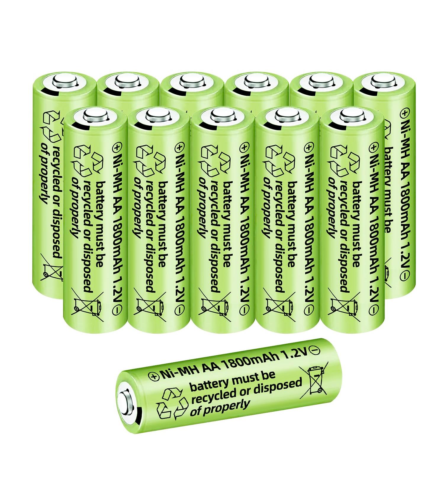 Sea Jump 12PCS 1.2V 1800mAh Ni-MH AA Rechargeable Batteries for Wireless Microphones Electric Toys RC Mice and More - International Shipping Available - Buy Online on GoSupps.com