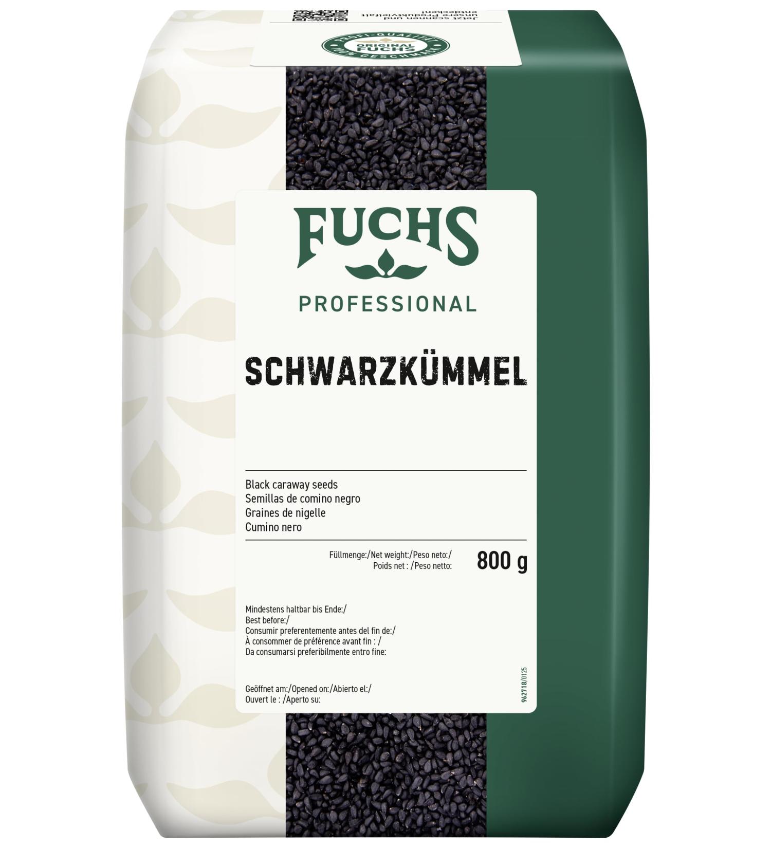 Fuchs Professional - Graines de nigelle | Comme garniture id al pour les currys de l gumes ou le pain | Qualit professionnelle pour les gros consommateurs | 0 8 kg dans un sac - Buy Online on GoSupps.com