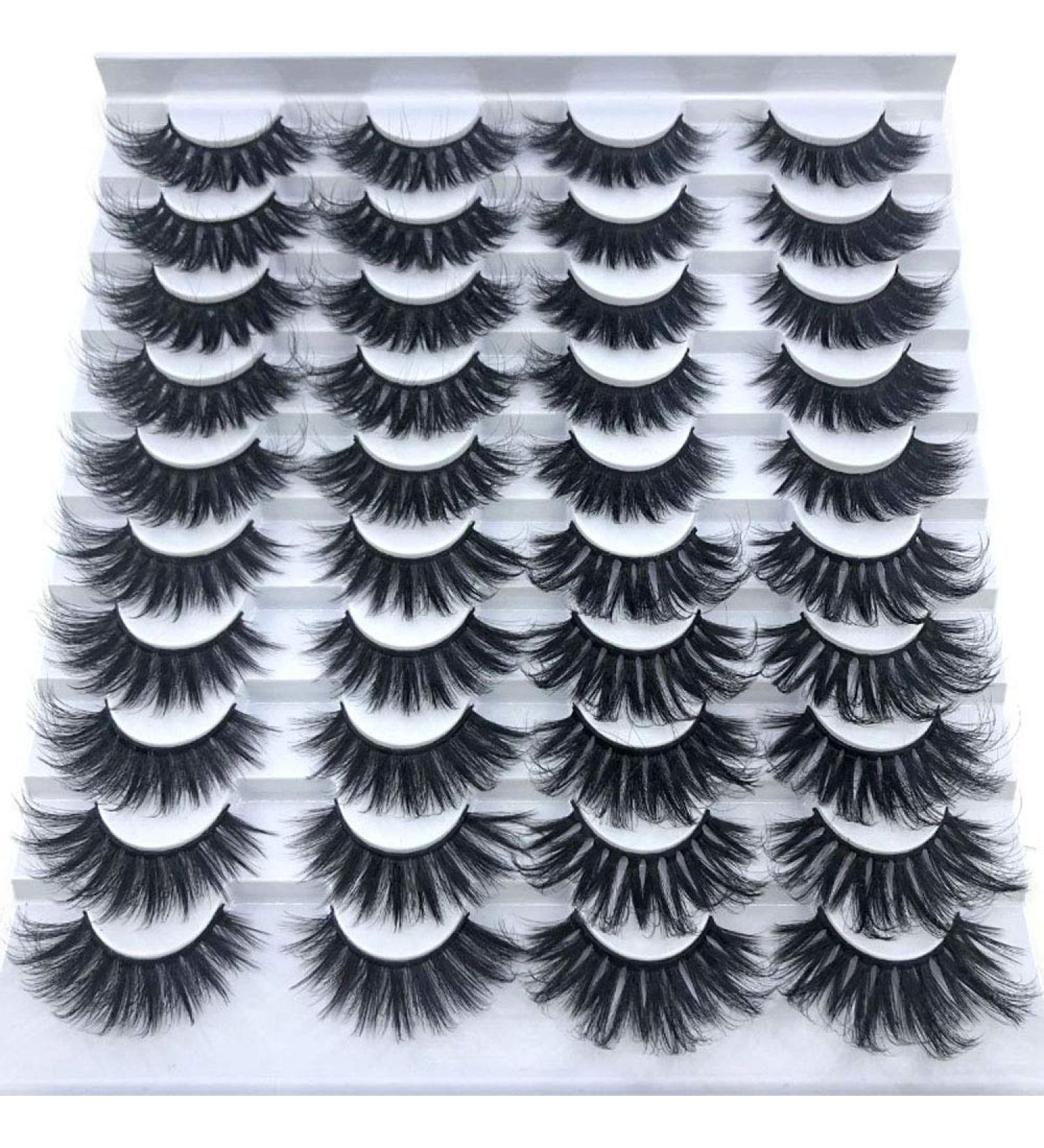 Buy 4 Pairs 3D Mink Hair False Eyelashes | Criss-Cross Wispy Fluffy | 25-30mm Handmade Eye Makeup Tools (F082) - International Shipping Available - Buy Online on GoSupps.com