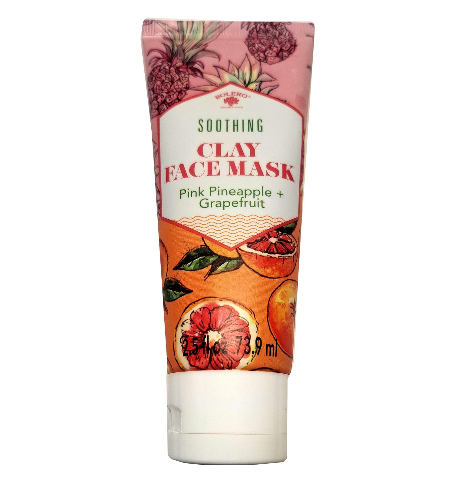 Bolero Soothing Clay Face Mask Pink Pineapple & Grapefruit 2.5fl oz (73.9ml)