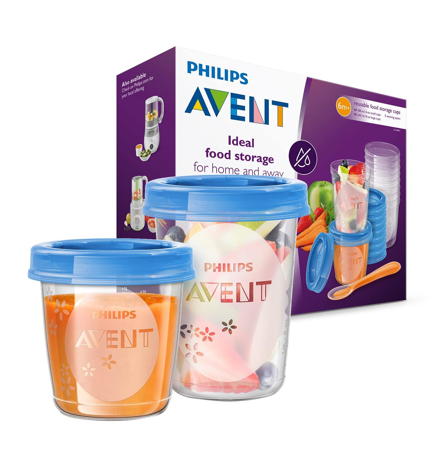 Philips Avent Reusable Food Cup SCF721/20 | International Shipping | Eco-Friendly Baby Storage System - Buy Online on GoSupps.com