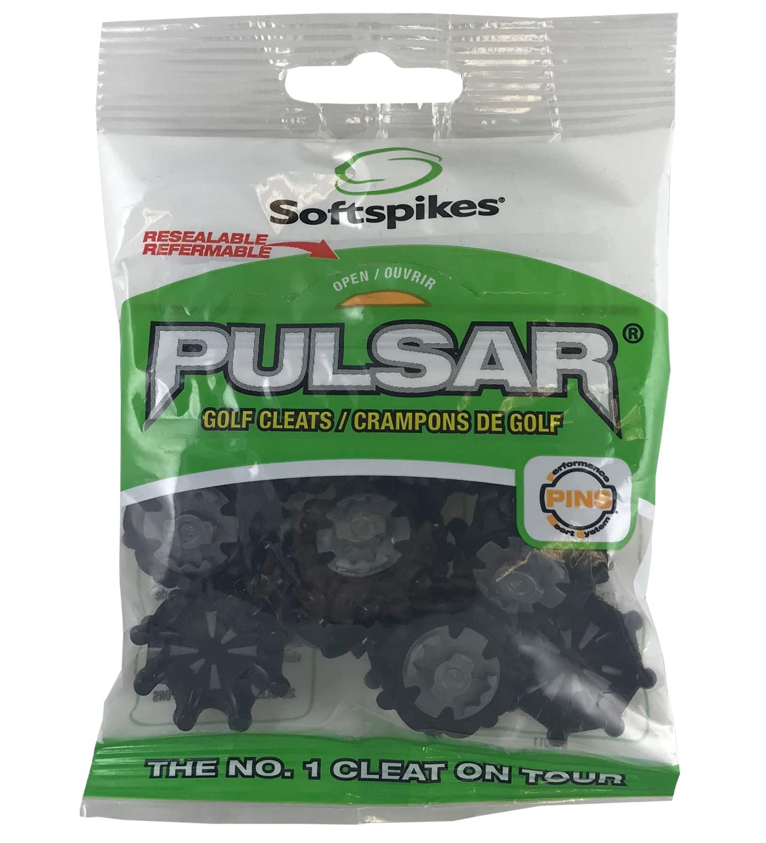 Softspikes Pulsar Golf Cleats Pins - 20 Count Black (Clamshell Packaging) - Buy Online on GoSupps.com