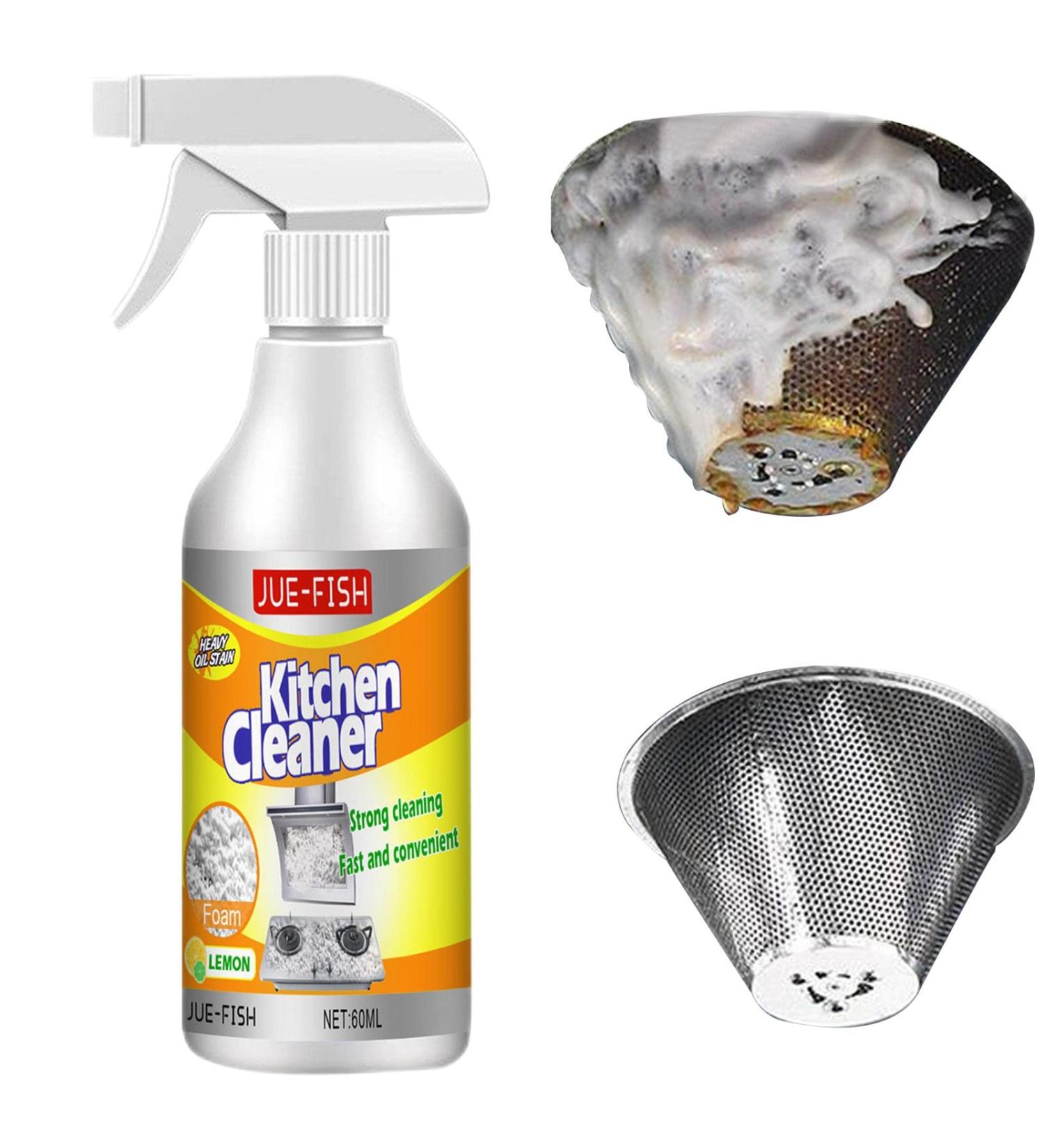 2 Cleaning Foam Spray - Powerful Rinse- Bubble Cleaner Multi-Function Heavy Duty Kitchen Cleaner All Purpose Cleaner Grease Cleaner for Oil and Sticky - Buy Online on GoSupps.com