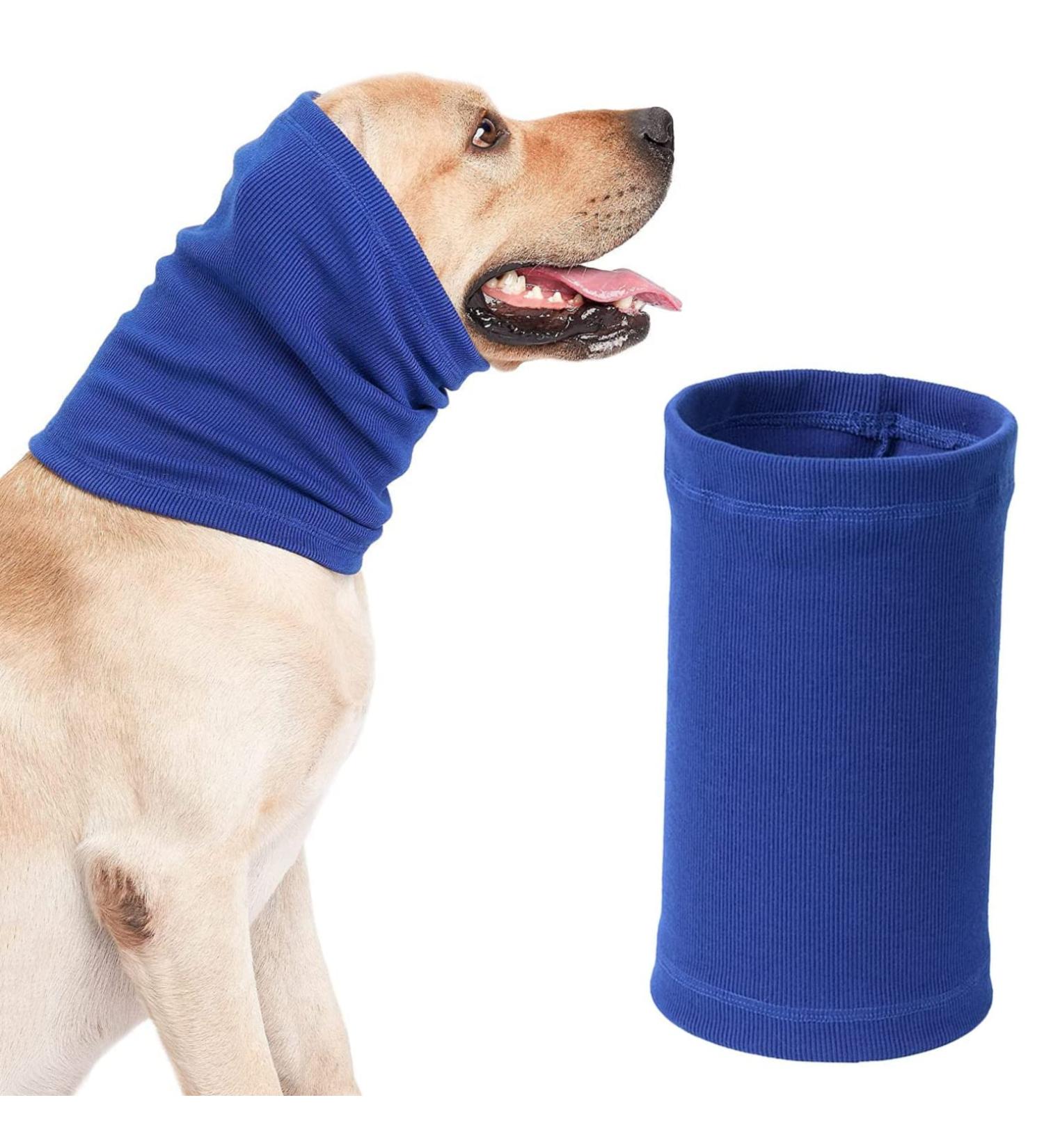 Dog Snood Pet Neck Protector Ears Warmer Calming Hoodies for Dogs Earmuff Noise Protection for Anti-anxiety Grooming Bathing Comfort Ear Covers (M Size Blue) M Blue - Buy Online on GoSupps.com