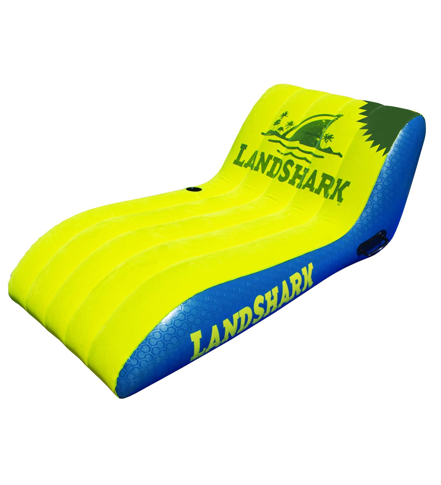 Land Shark Pool Lounger, Yellow, One Size