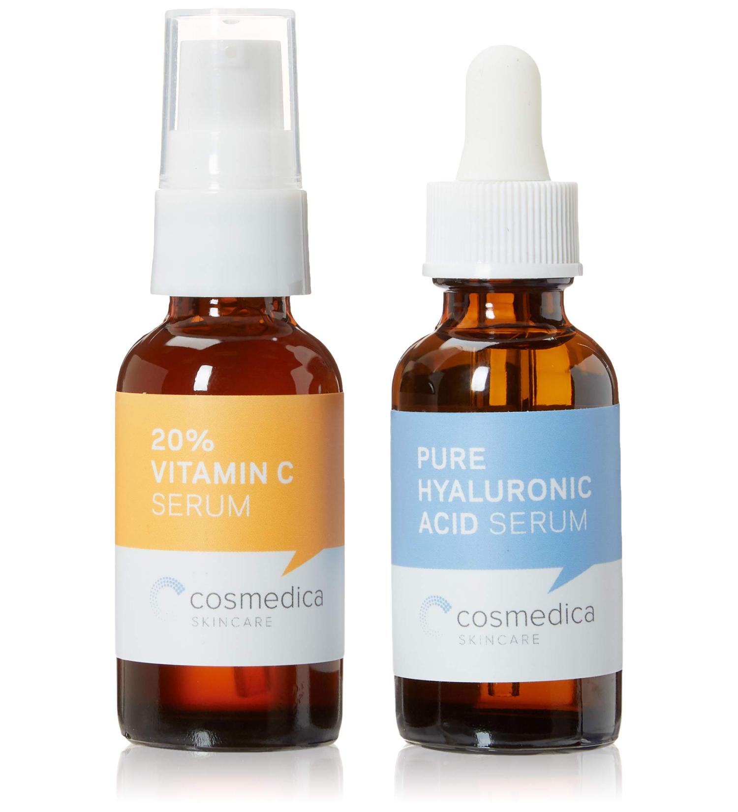 Cosmedica Skincare Set: Vitamin C Super Serum + Hyaluronic Acid - Buy Online on GoSupps.com