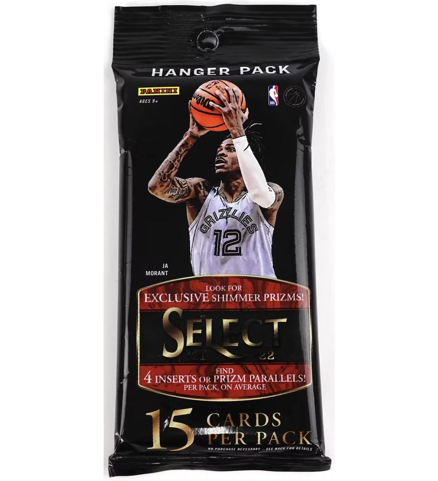 2021-22 Panini Select Basketball Trading Cards Hanger Pack (15 Cards)