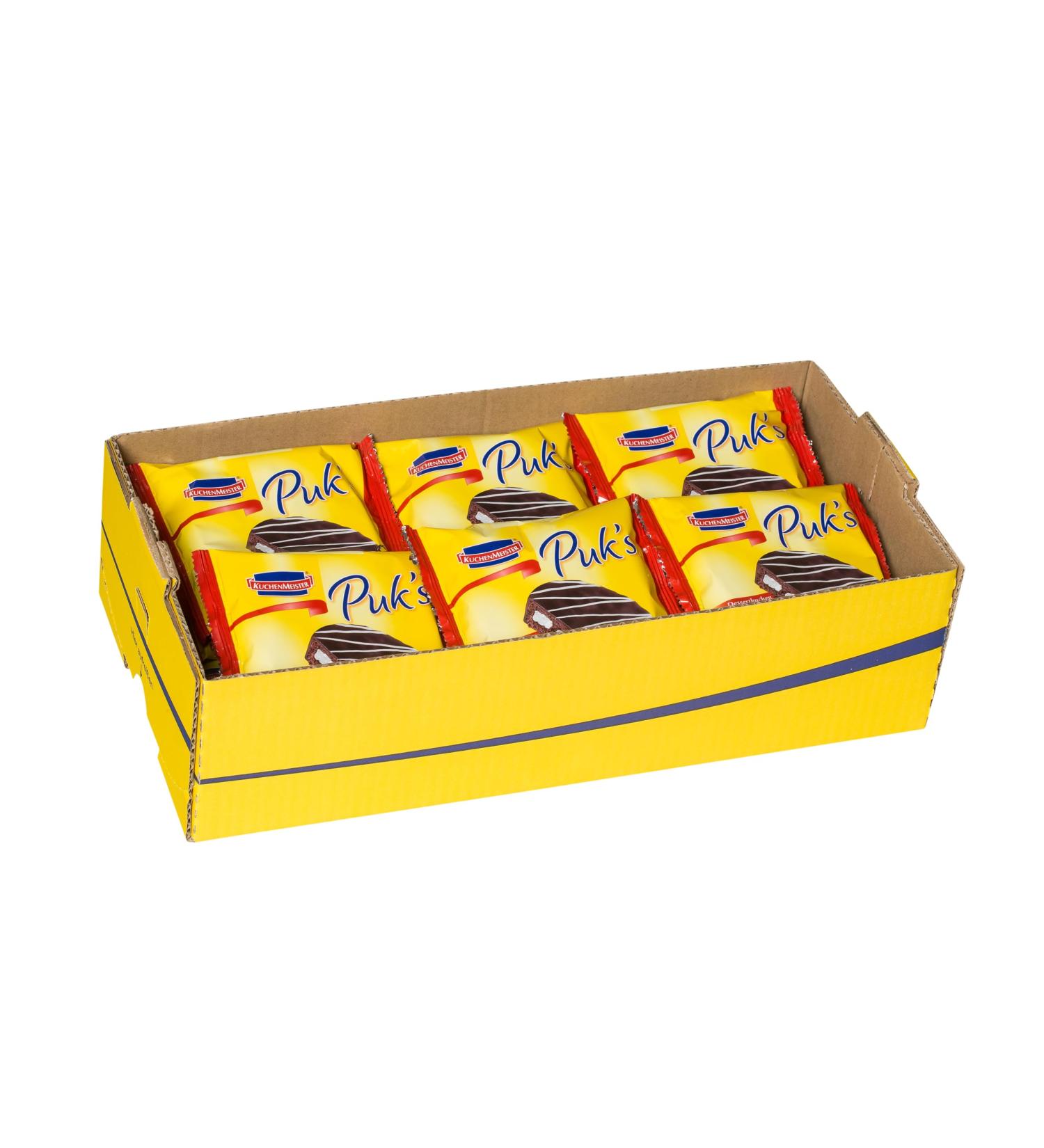 Buy Cake Master Puks Dessert Cake 18-Pack | 62g Mini Cakes with Cream Filling Airy & Delicious - Buy Online on GoSupps.com