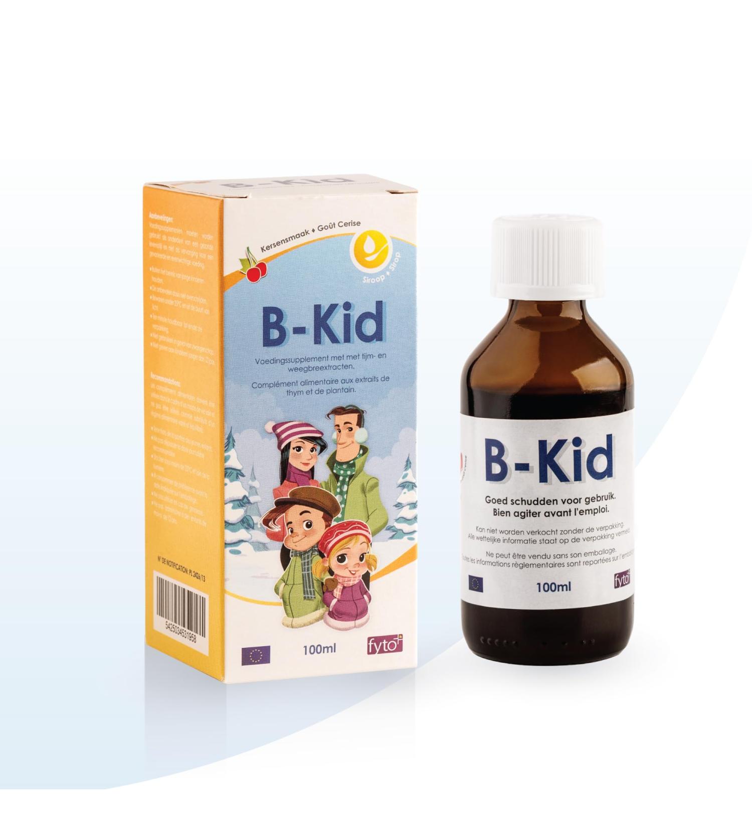 Bronchokid FYTO | Natural Respiratory Support for Children and Adults | Dry and Oily Cough | Thyme Extract Plantain and Honey | Gourmet Cherry Taste | No Artificial Additives | Syrup 100 ml - Buy Online on GoSupps.com
