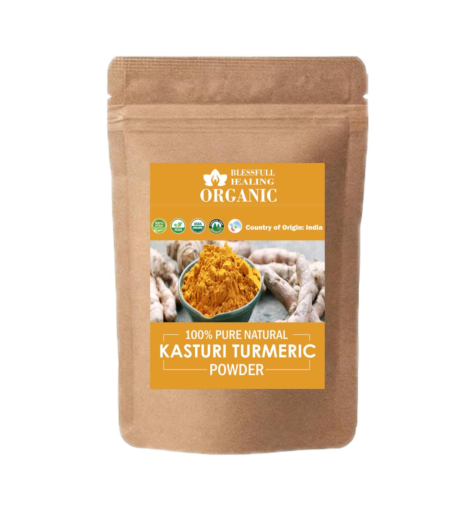 Blessfull Healing Organic 100% Pure Natural Kasturi Turmeric Powder | 100 Gram / 3.52 oz 1 count (Pack of 1) - Buy Online on GoSupps.com