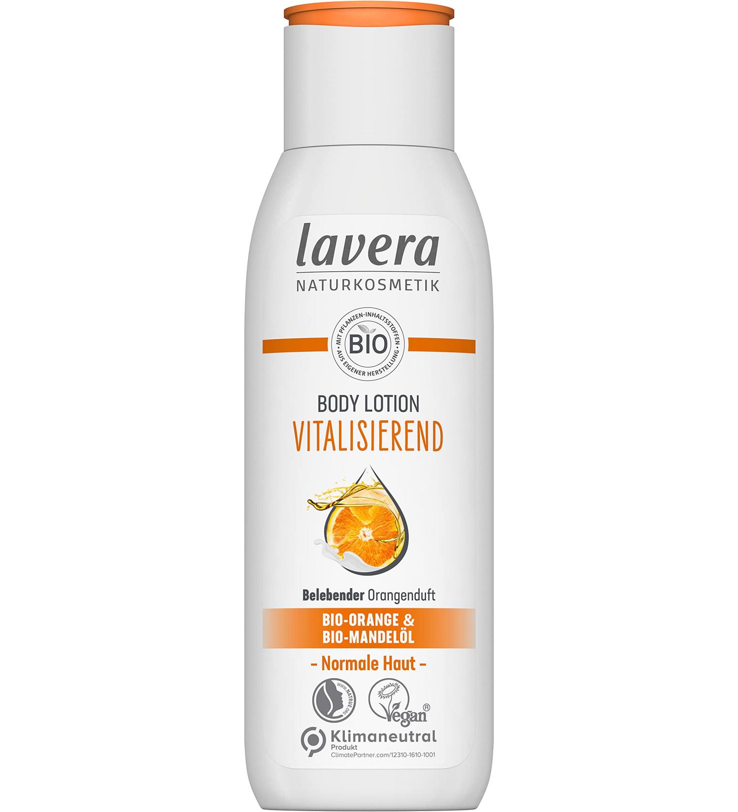 Lavera Vitalizing Body Lotion - Organic Orange & Almond Oil | Vegan PETA Certified Natural Cosmetics (200 ml) - Buy Online on GoSupps.com