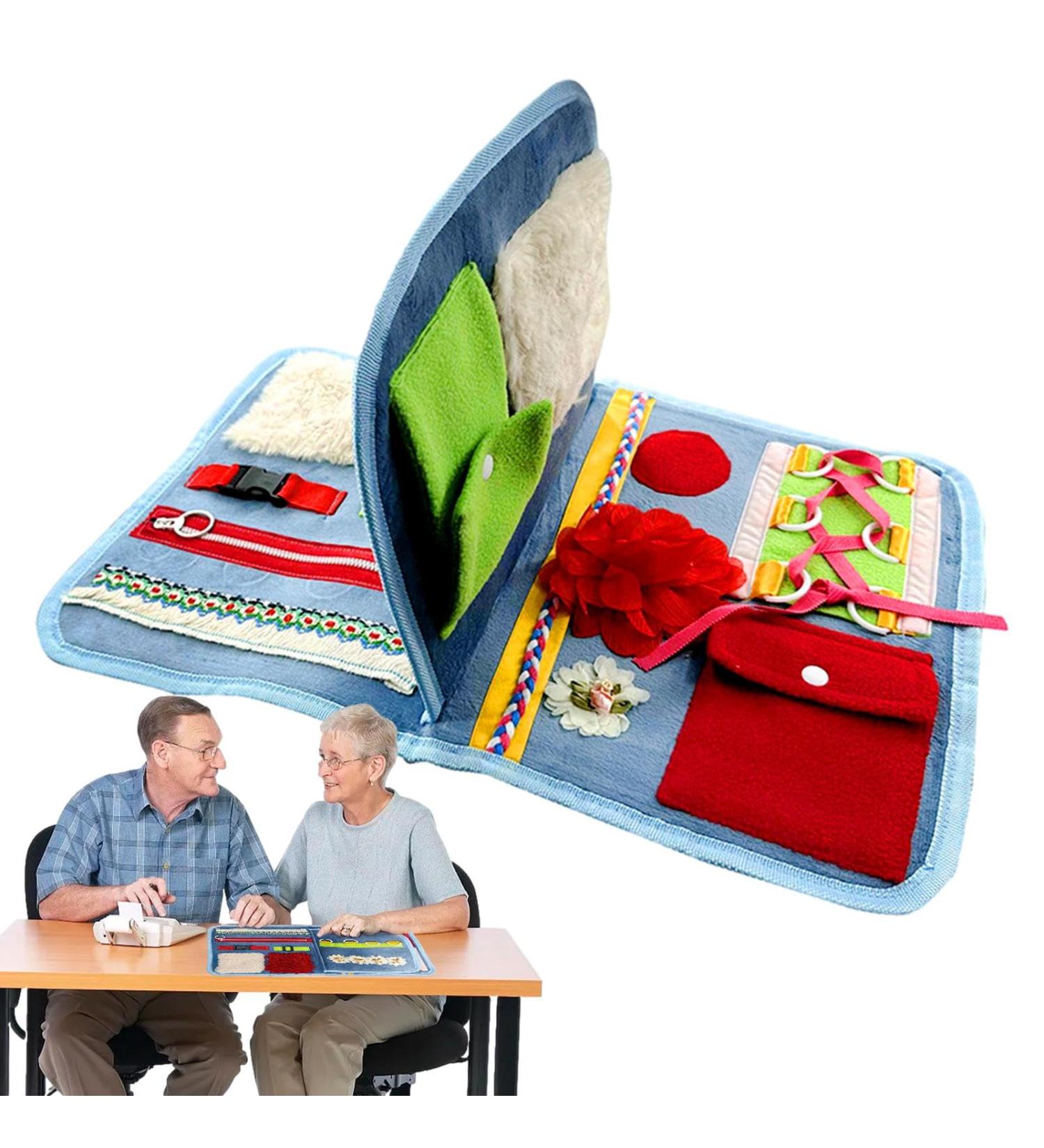 Dementia Blanket - Comforting Autistic Activities Pad | Fidget Blanket for Adults with Dementia | Versatile Fidget Book | Dementia Alzheimers Products | Dementia Products for Elderly - Buy Online on GoSupps.com