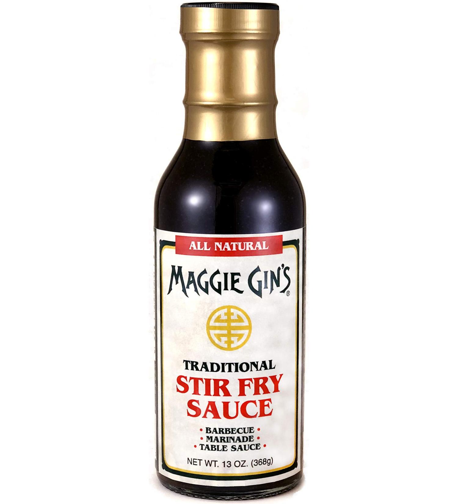 All-Natural Traditional Stir Fry Sauce 13 oz. | Low Sodium Marinade - Maggie Gin - Buy Online on GoSupps.com
