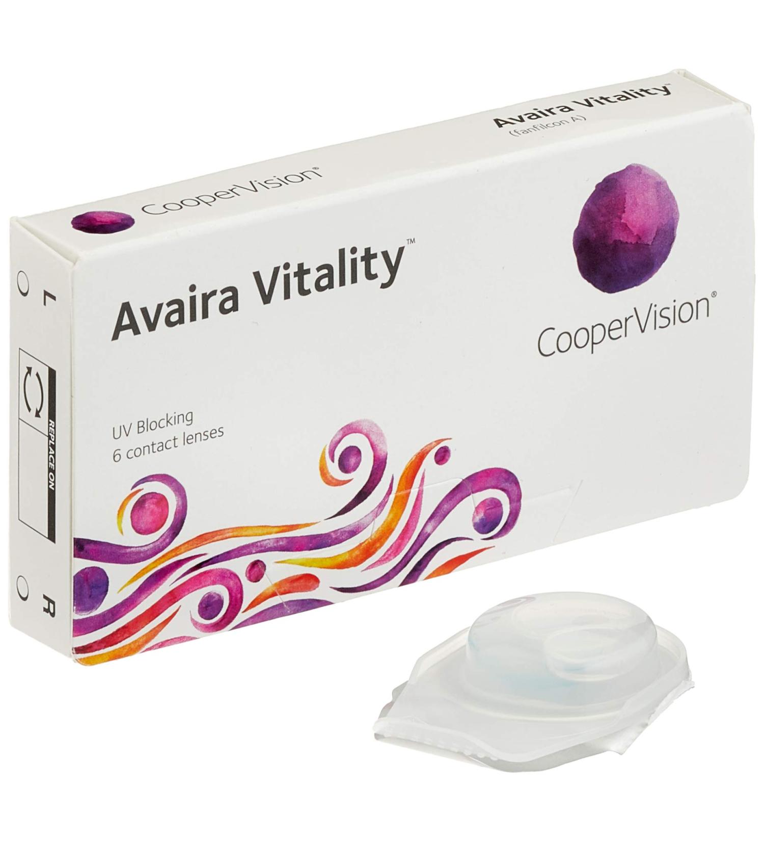 Buy Coopervision Avaira Vitality Spheric Monthly Contact Lenses - 6 Pieces BC 8.4mm DIA 14.2mm -1.0 Diopters - Global Shipping - Buy Online on GoSupps.com