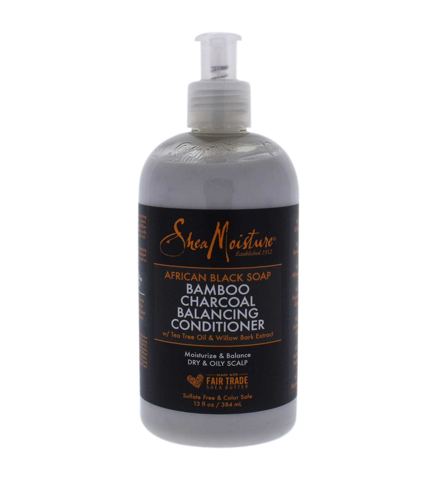 Shea Moisture African Black Soap & Bamboo Charcoal Deep Balancing Conditioner Unisex Hair Care (13 Fl Oz) | Shop Internationally - Buy Online on GoSupps.com