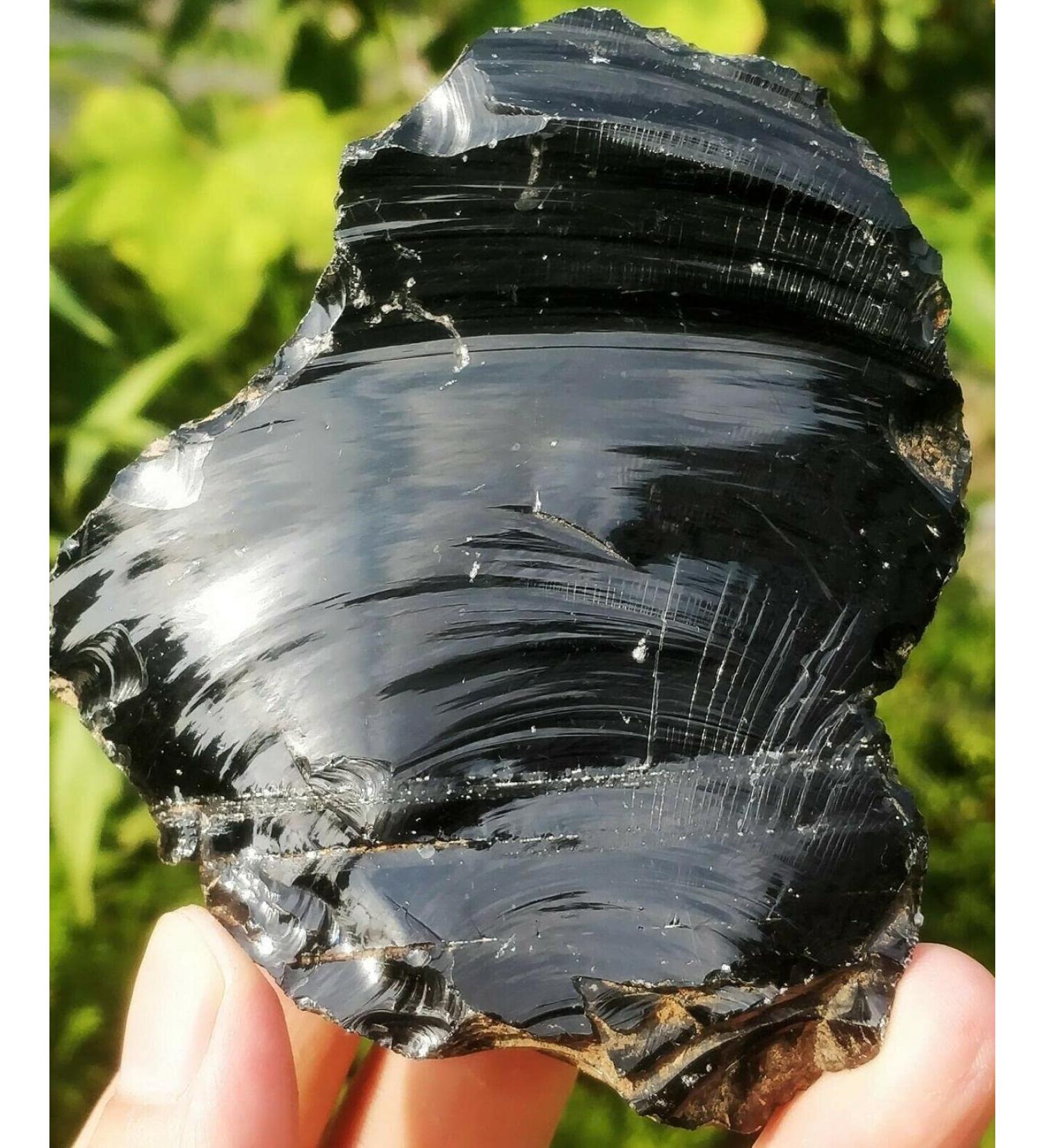 Natural Crystal Rough Specimen 1pcs Obsidian Crystal Stone Natural Rough Specimen 200gStone Full of Texture - Buy Online on GoSupps.com