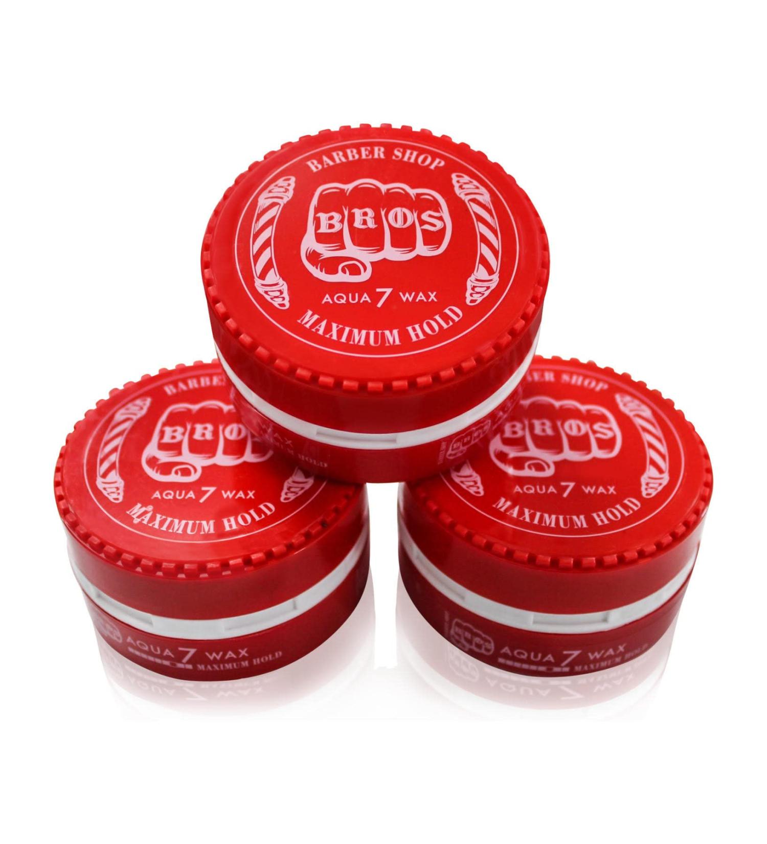 3x Aqua Wax Hair Wax Barber Shop Bros (Red)