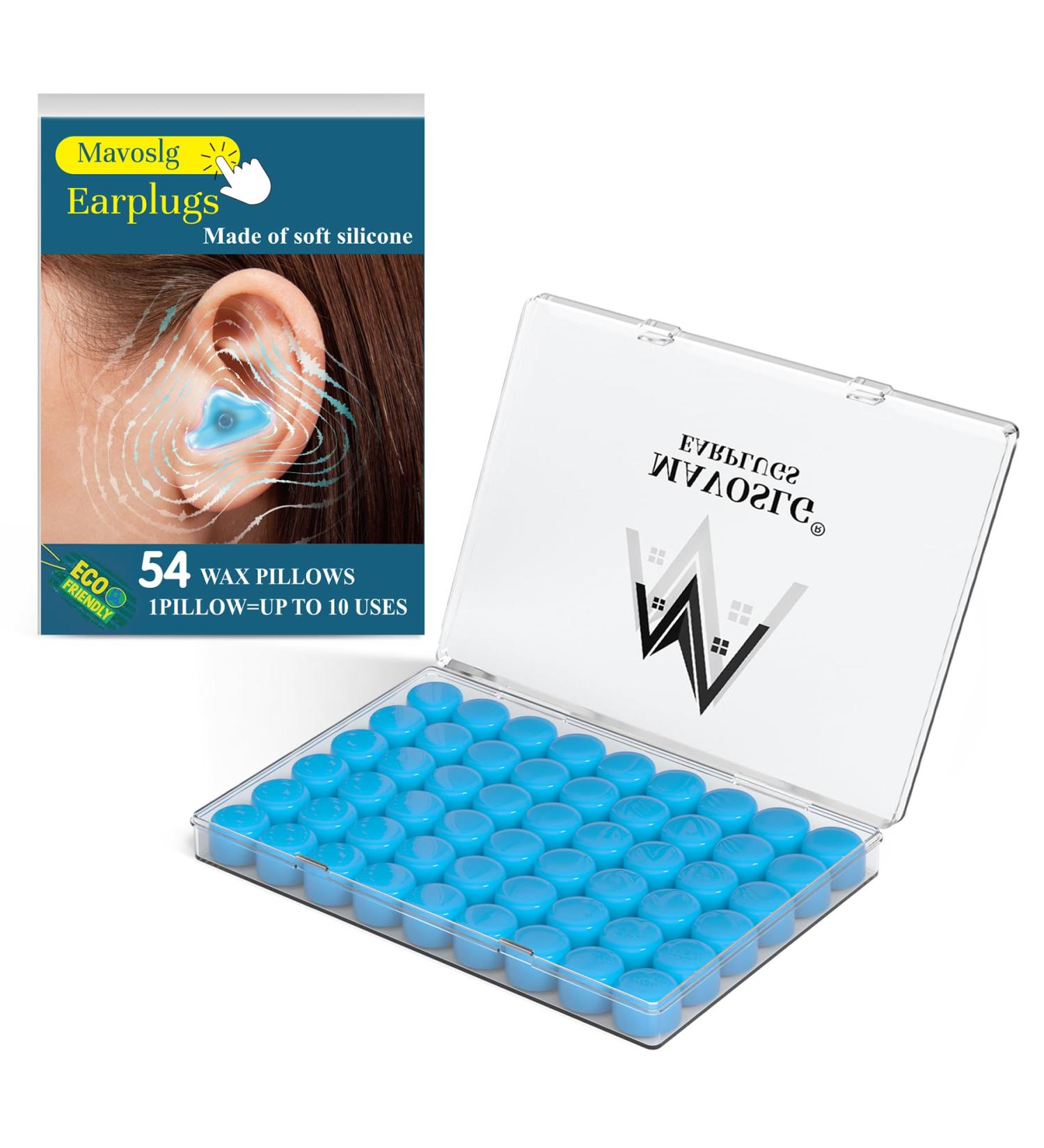 54 Reusable Silicone Moldable Ear Plugs for Sleeping Swimming Noise Cancelling | Ideal for Travel Shooting Concerts & More - Buy Online on GoSupps.com