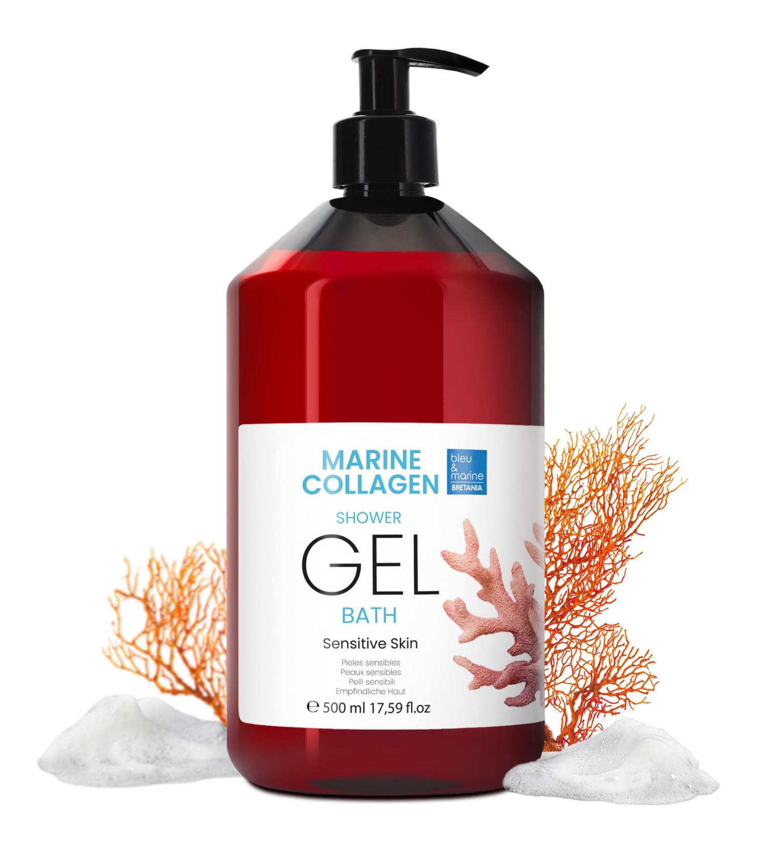 Made in France Pearl shine shower gel extra soft very sensitive and dry skin 500 ml collagen bath gel for daily use - Buy Online on GoSupps.com
