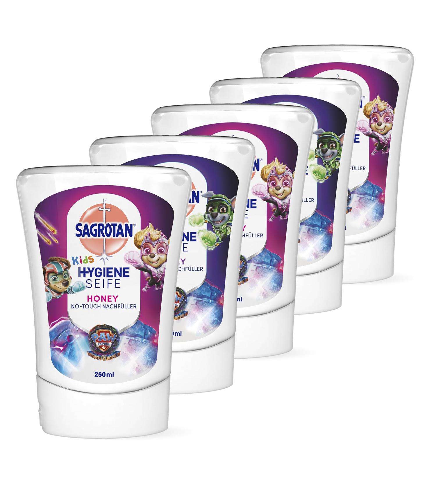 Sagrotan No-Touch Kids Hand Soap - Paw Patrol Edition (5 Pack x 250 ml) | Automatic Soap Dispenser | International Shipping - Buy Online on GoSupps.com