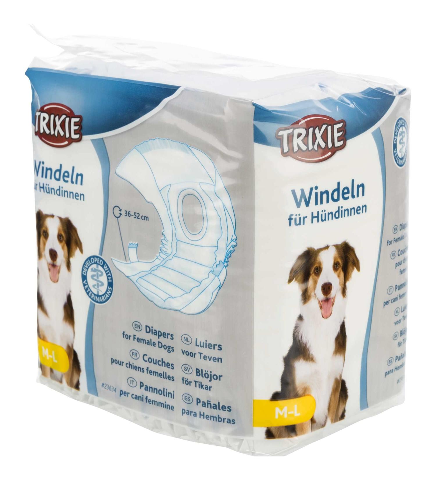 Trixie Dog Diapers for Female Dogs - M-L (36-52 cm) | 12 Pack - Best for International Shipping - Buy Online on GoSupps.com