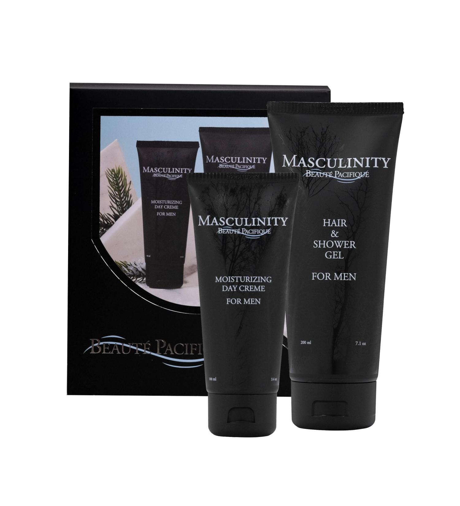 Beaut Pacifique Men's Skincare Gift Set - Danish Skincare - Day Cream 100ml & Shower Gel 100ml - Buy Online on GoSupps.com