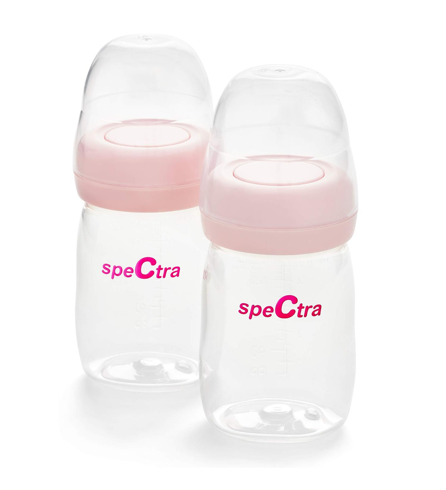 Spectra Wide Neck Baby Bottles - 2 Pack - Compatible with Spectra Breast Pump Flanges - Buy Online on GoSupps.com