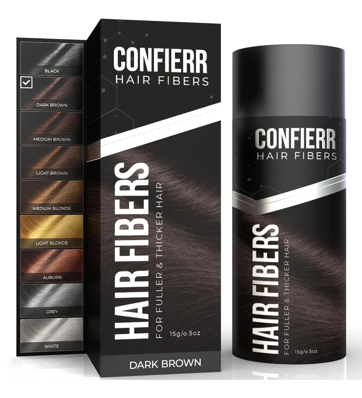 Keratin Hair Fibers for Men & Women - Thicker Hair Solution Fill Fine & Thinning Hair (Dark Brown 15g - Buy Online on GoSupps.com