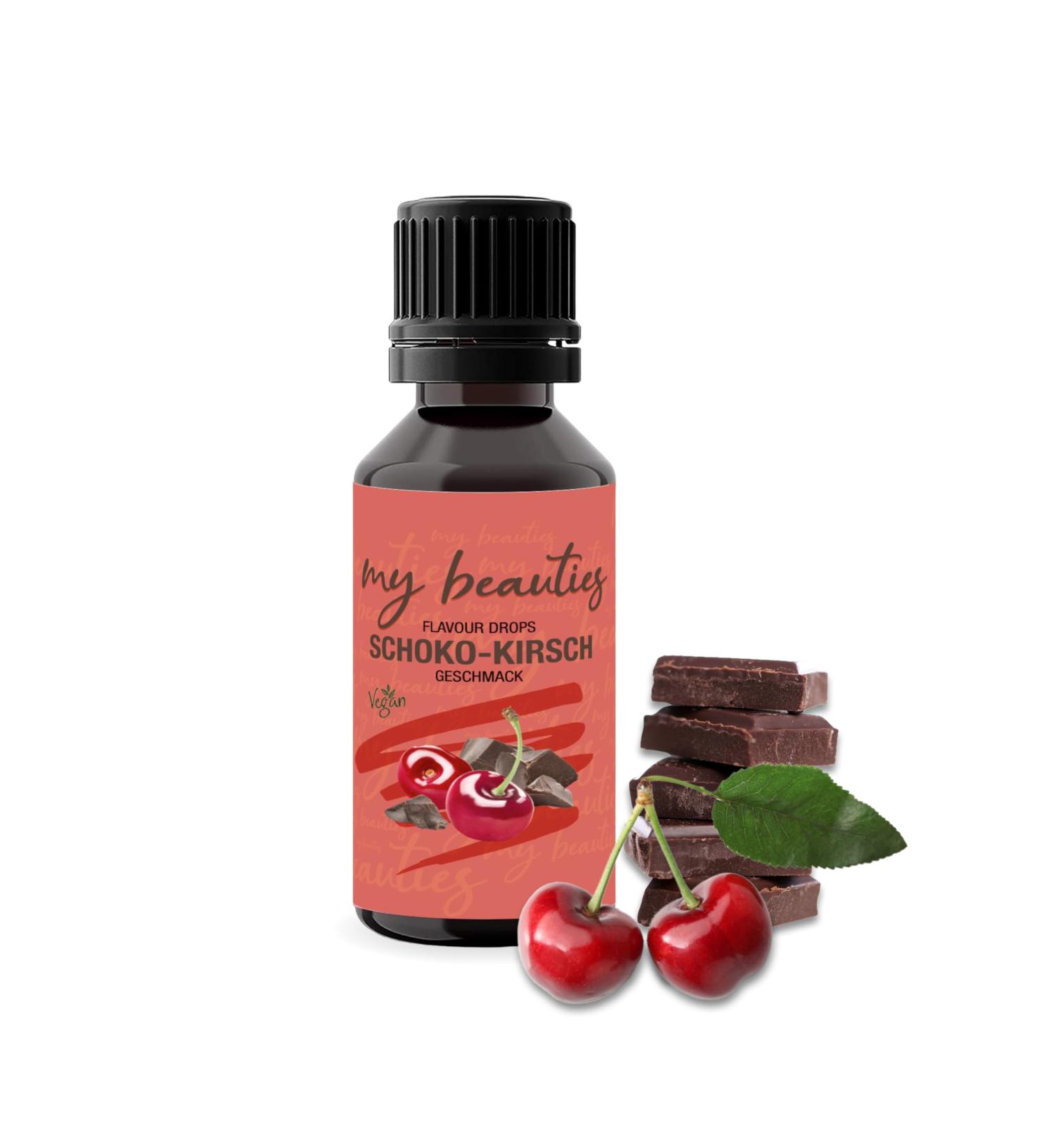 Buy My Beauties Flavour Drops 30ml - Chocolate & Cherry - Sugar-Free Aroma Drops for Food - Low-Calorie International Shipping - Buy Online on GoSupps.com