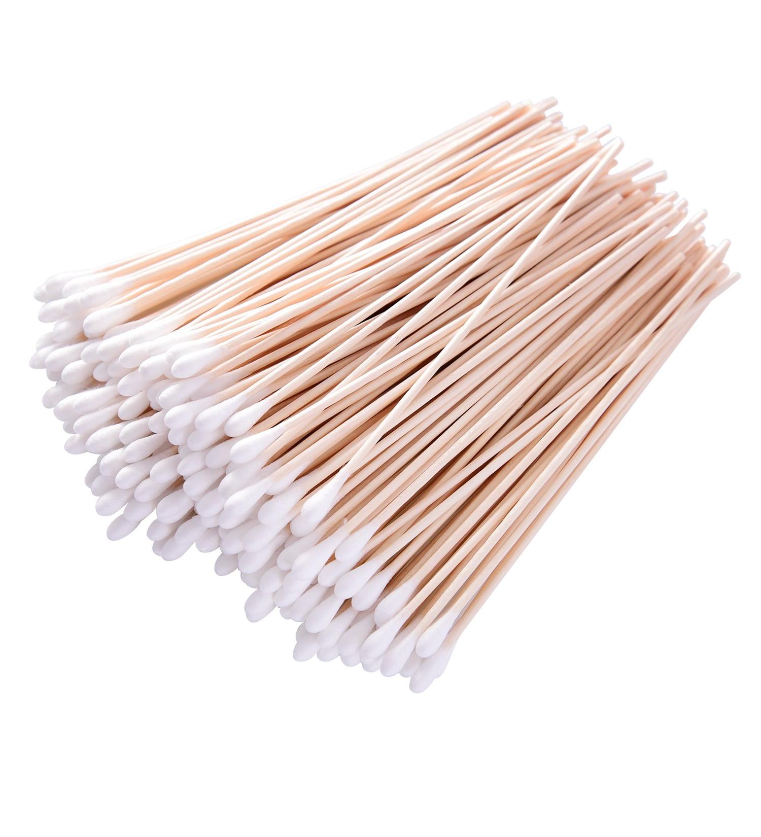 Hicarer Cotton Swabs with Wooden Handle - 500 Pieces | Eco-Friendly Cotton Tips for All Uses - Buy Online on GoSupps.com