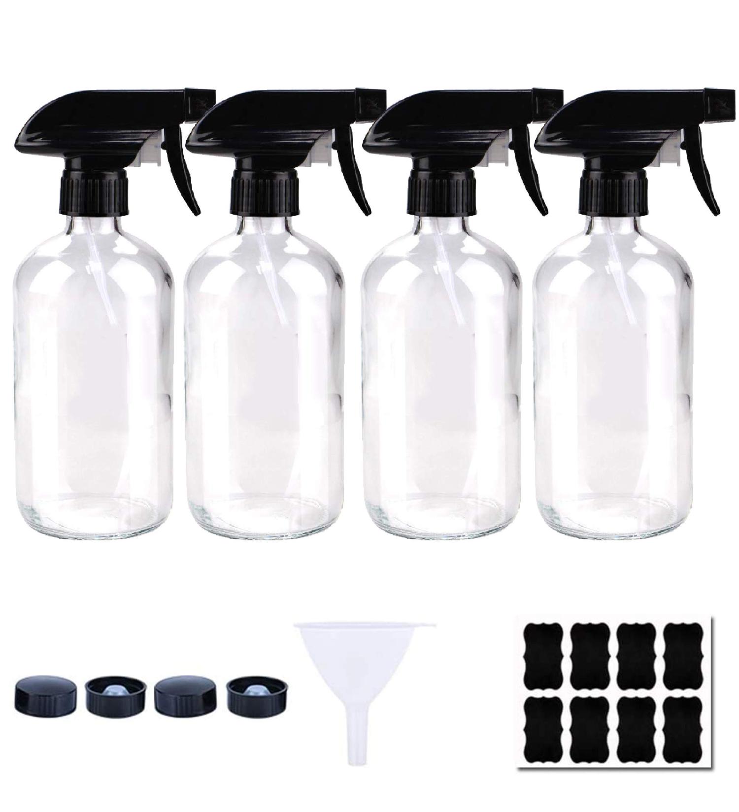 Panendiano Braunglas Spray Bottles & Watering Can - 250ml Adjustable Spray Head Reusable for Plants Flowers Garden & Hairdressing - 4 Pack Transparent - Buy Online on GoSupps.com