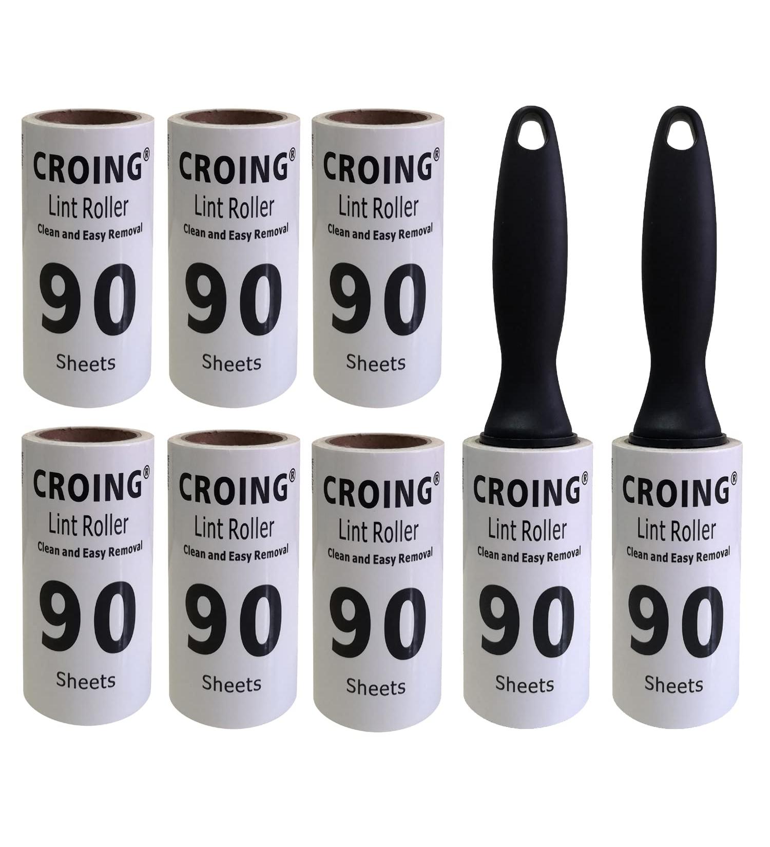 Croing Extra Sticky Lint Roller (720 Leaves) - Ideal for Clothing Cat & Dog Hair Removal | International Shipping Available - Buy Online on GoSupps.com