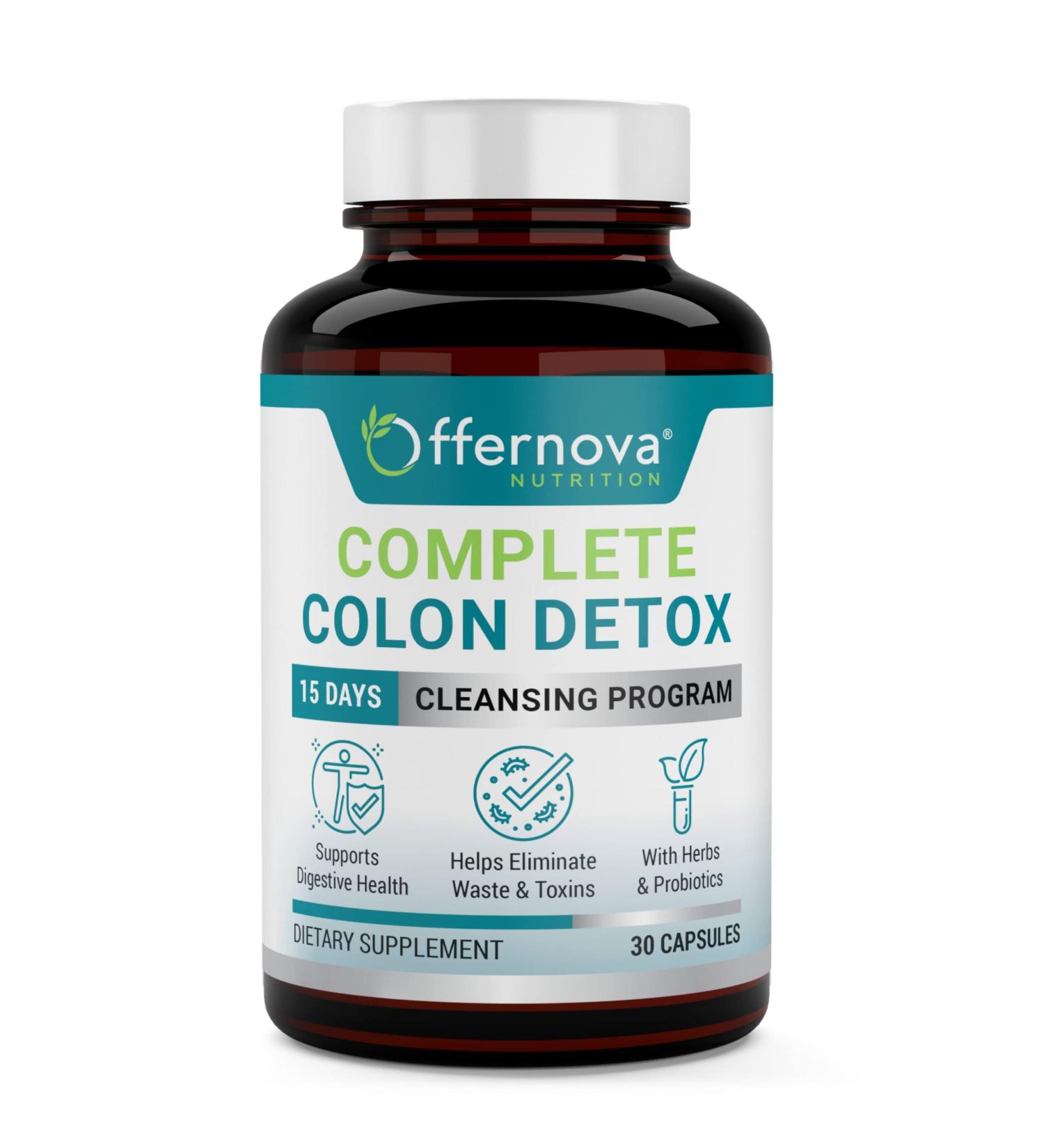 Offernova Complete Colon Detox 15-Day Cleanse - 30 Capsules - Buy Online on GoSupps.com