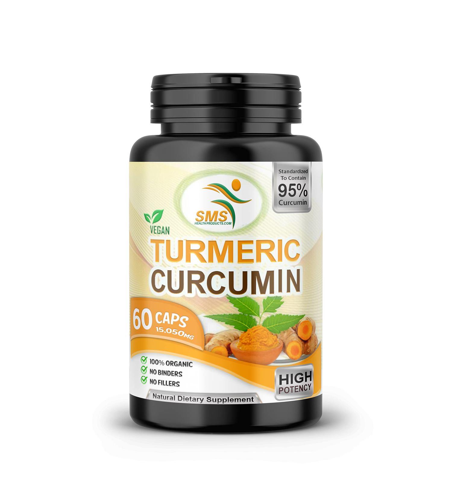 Pure Turmeric Curcumin 1000 mg Black Pepper Extract 95% CURCUMINOIDS Non GMO Increased Absorption Gluten Free 500mg 60 Veggie Capsules - Buy Online on GoSupps.com